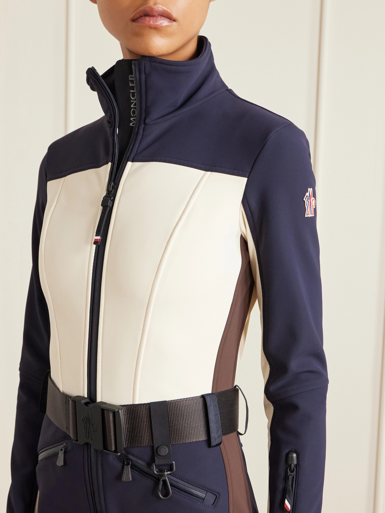 Moncler Belted Ski Suit In Multi