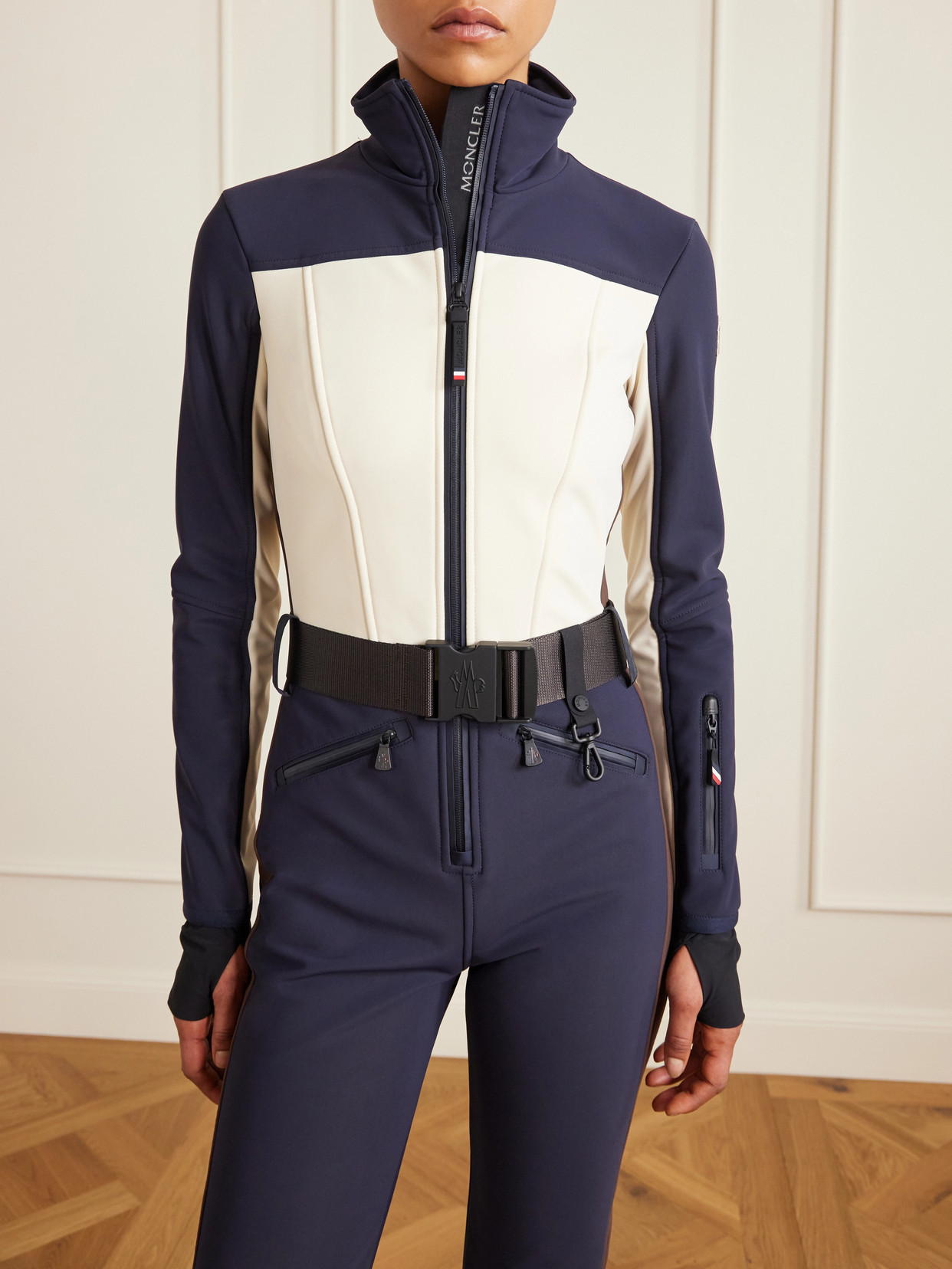 Moncler Belted Ski Suit In Multi