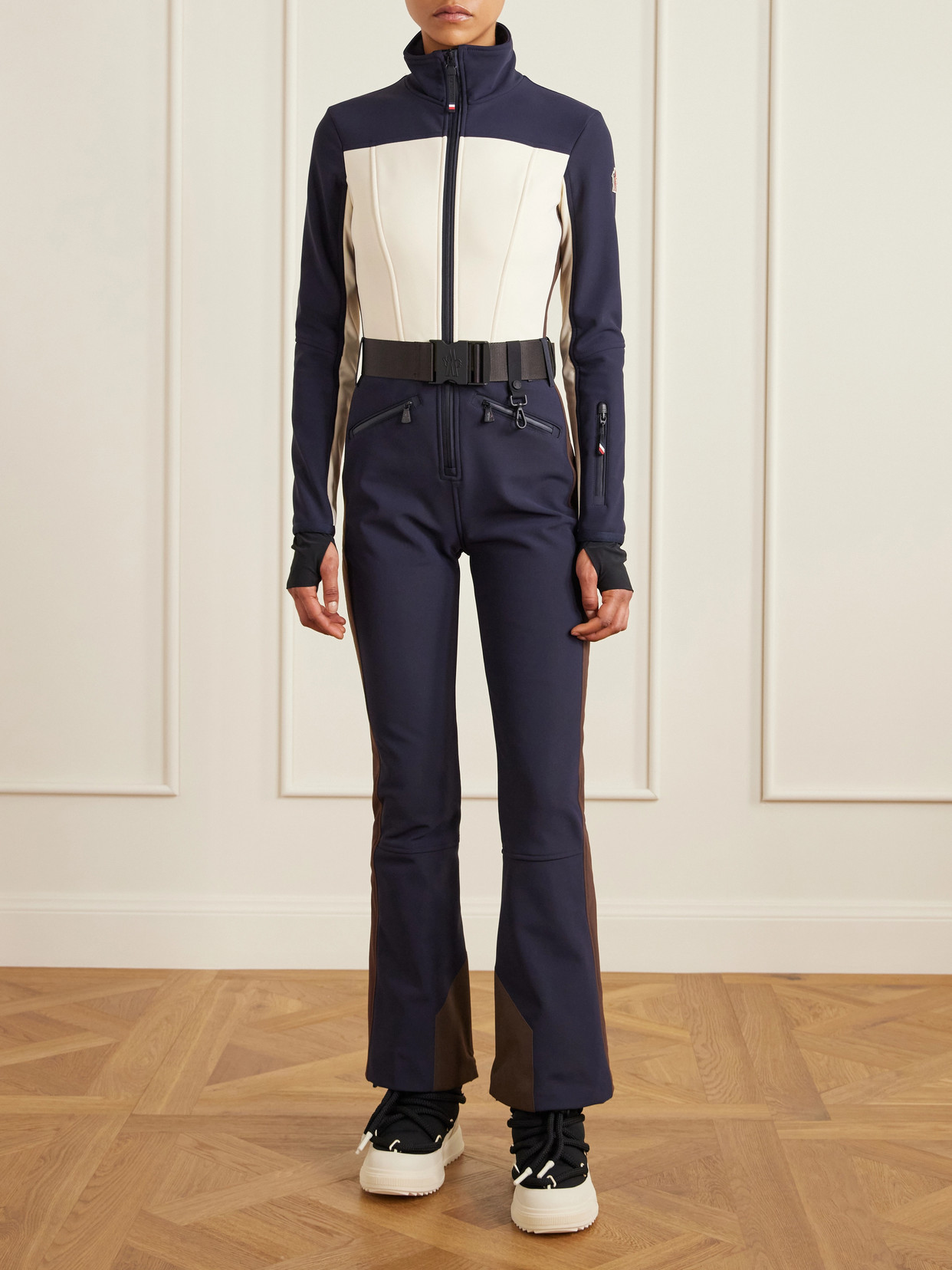 Moncler Belted Ski Suit In Multi