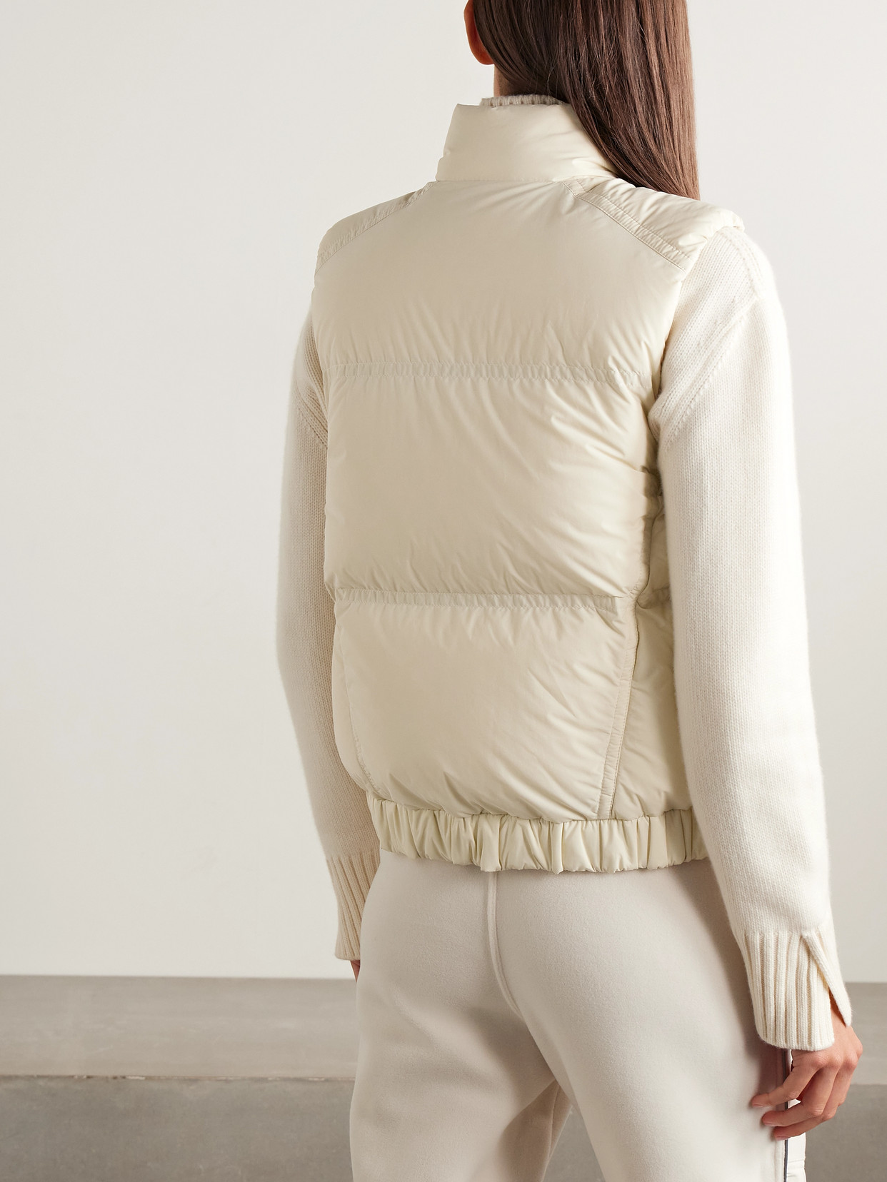 Moncler Baise Quilted Down Vest In Neutral