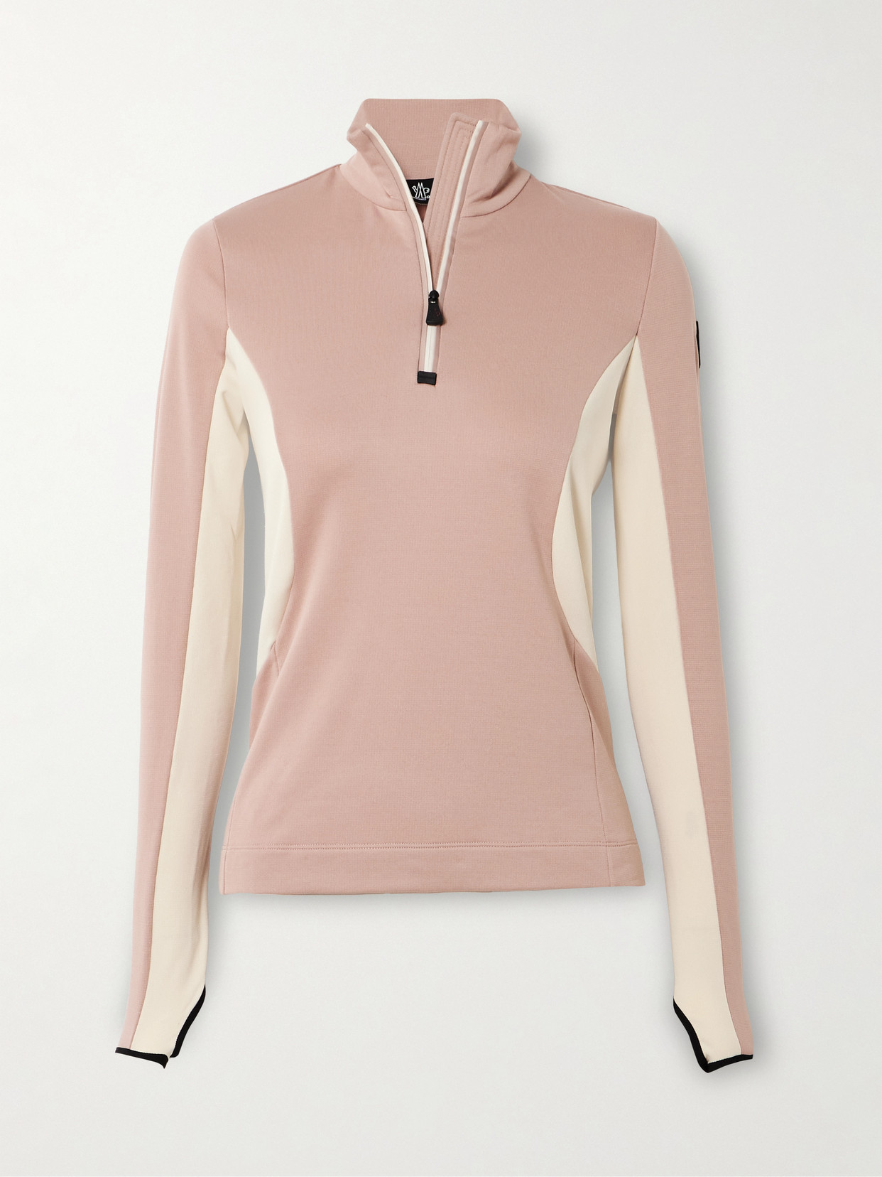 Moncler Color-block Stretch-jersey Base Layer In Pink