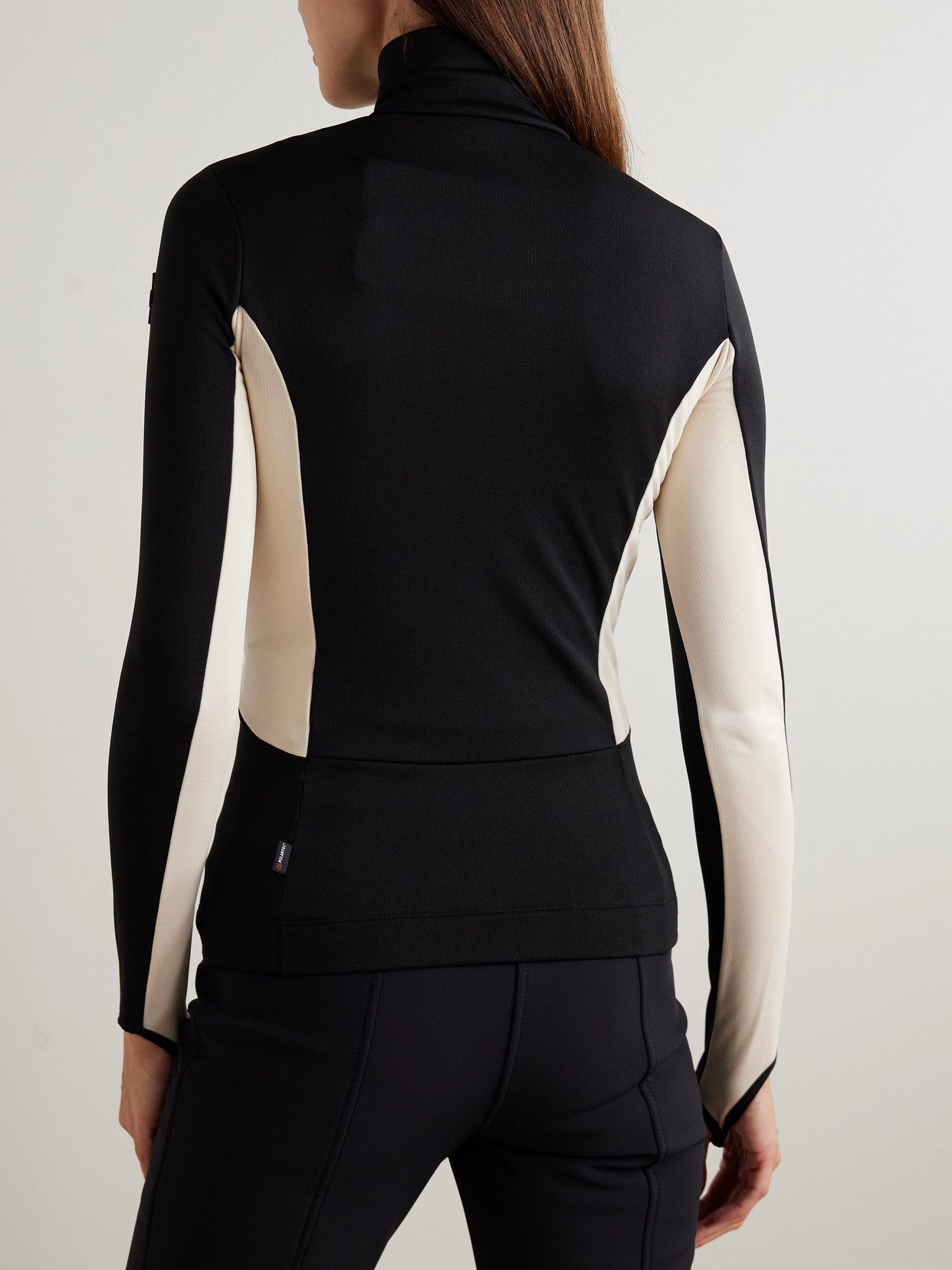 Moncler Color-block Stretch-jersey Base Layer In Black
