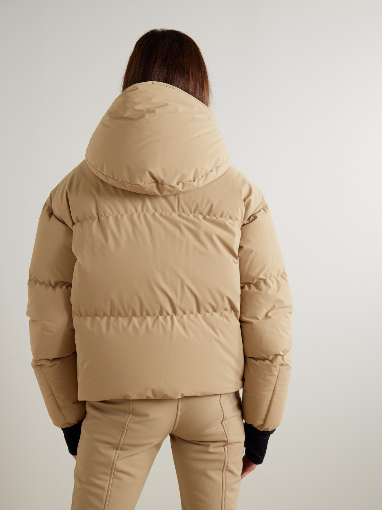 Moncler Allesaz Quilted Shell Down Jacket In Nude