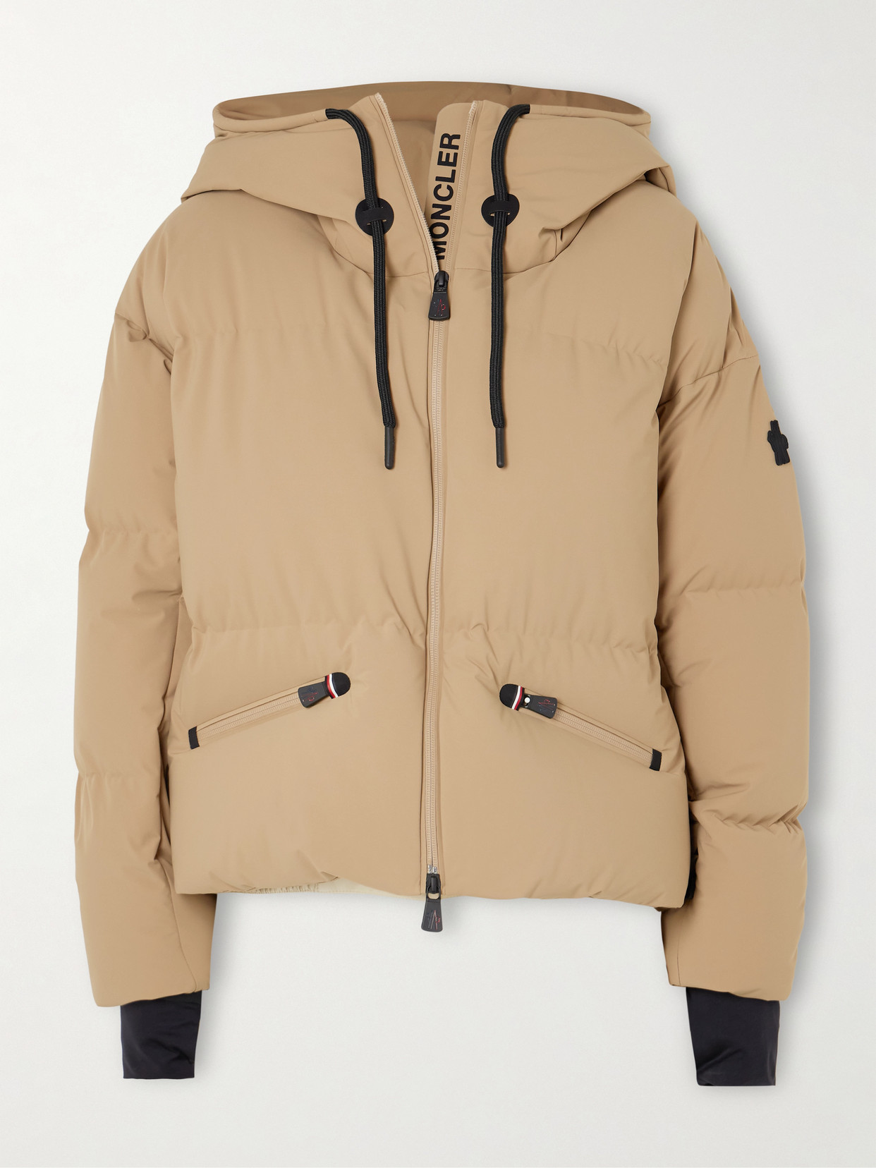 Moncler Allesaz Quilted Shell Down Jacket In Nude
