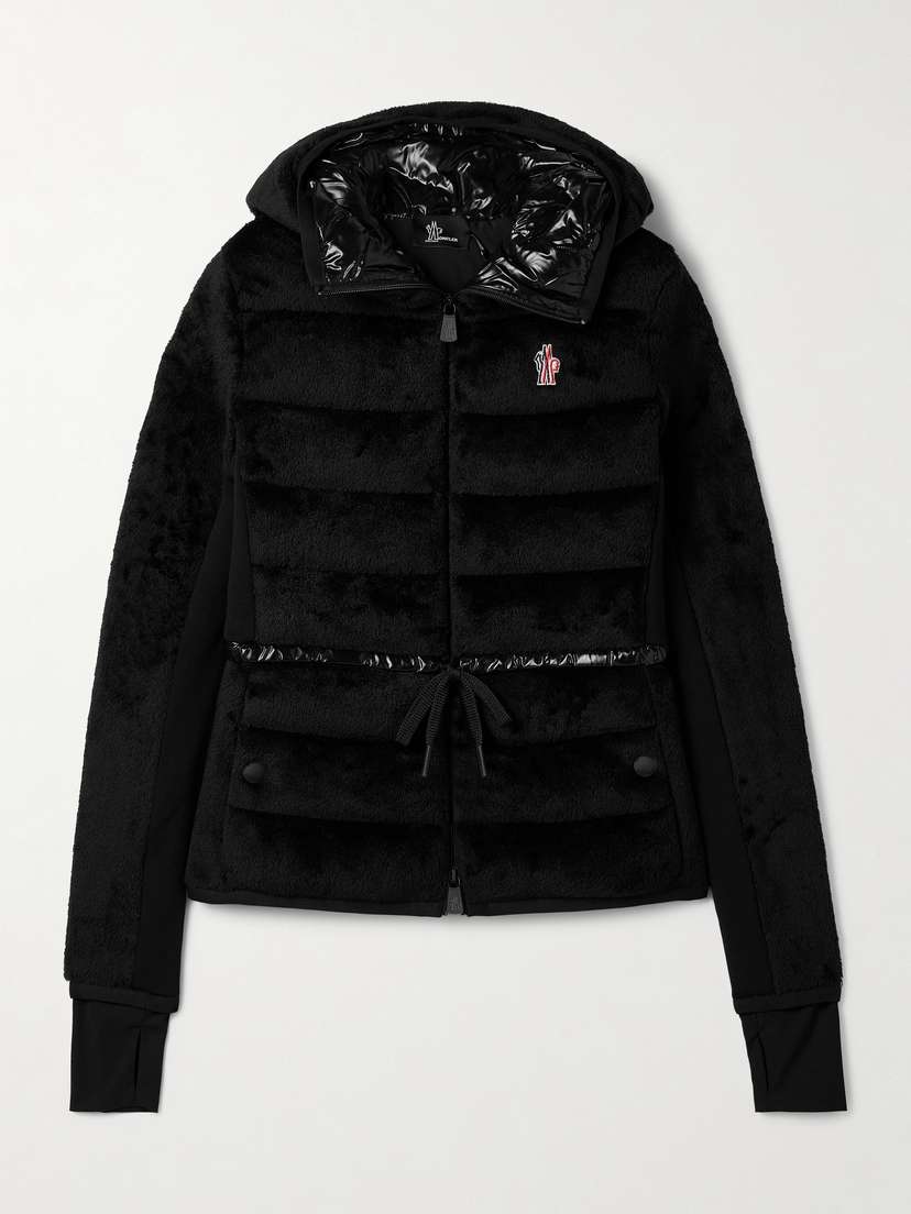Moncler Grenoble Hooded Quilted Fleece Down Jacket