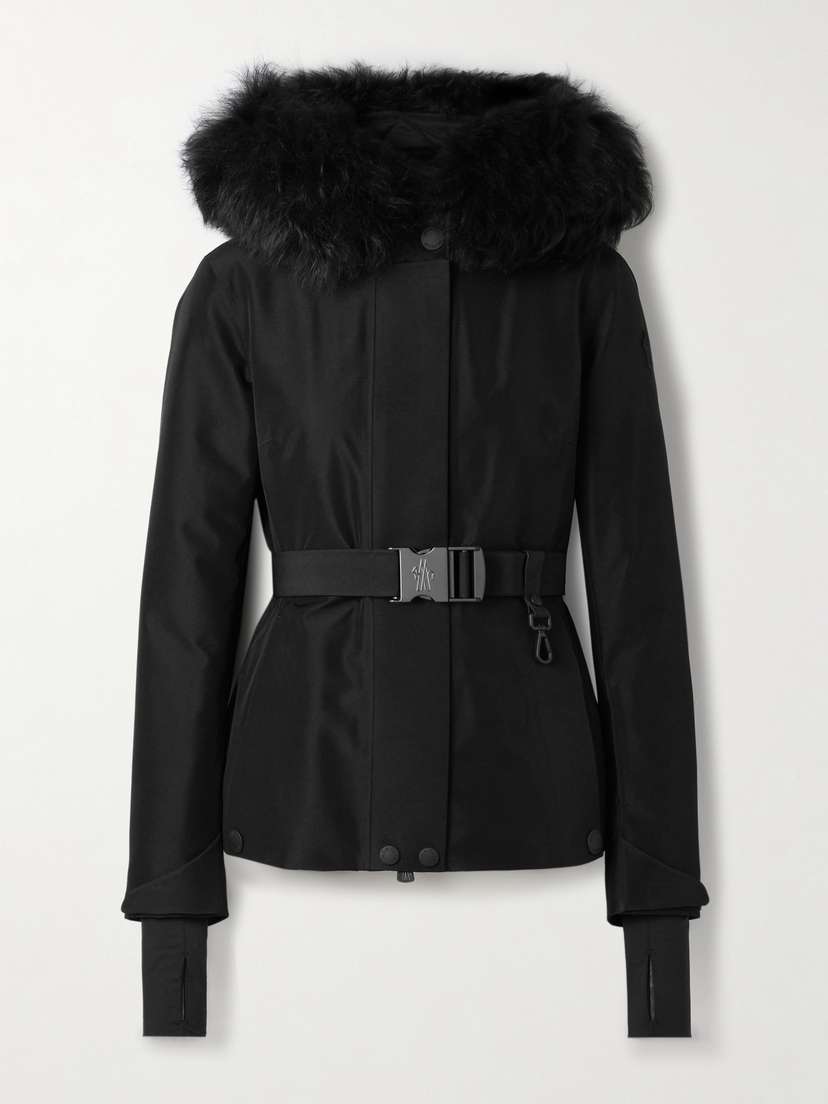 Moncler Grenoble Laplance Shearling-trimmed Belted Gore-tex Down Jacket