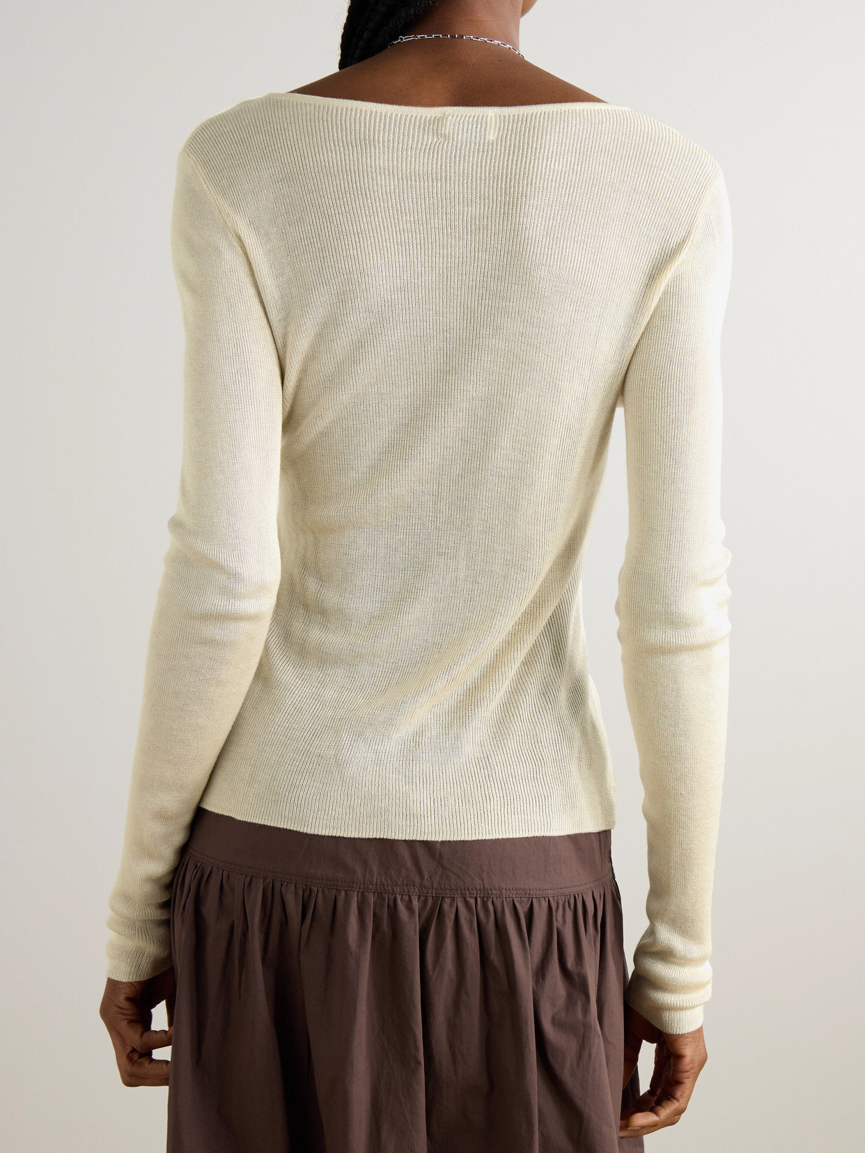 Ribbed-Knit T-Shirt