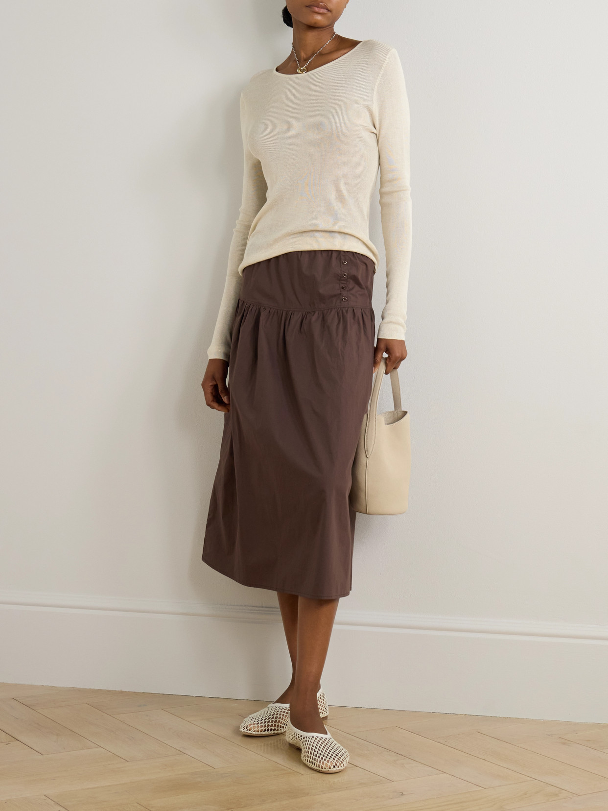 Ribbed-Knit T-Shirt