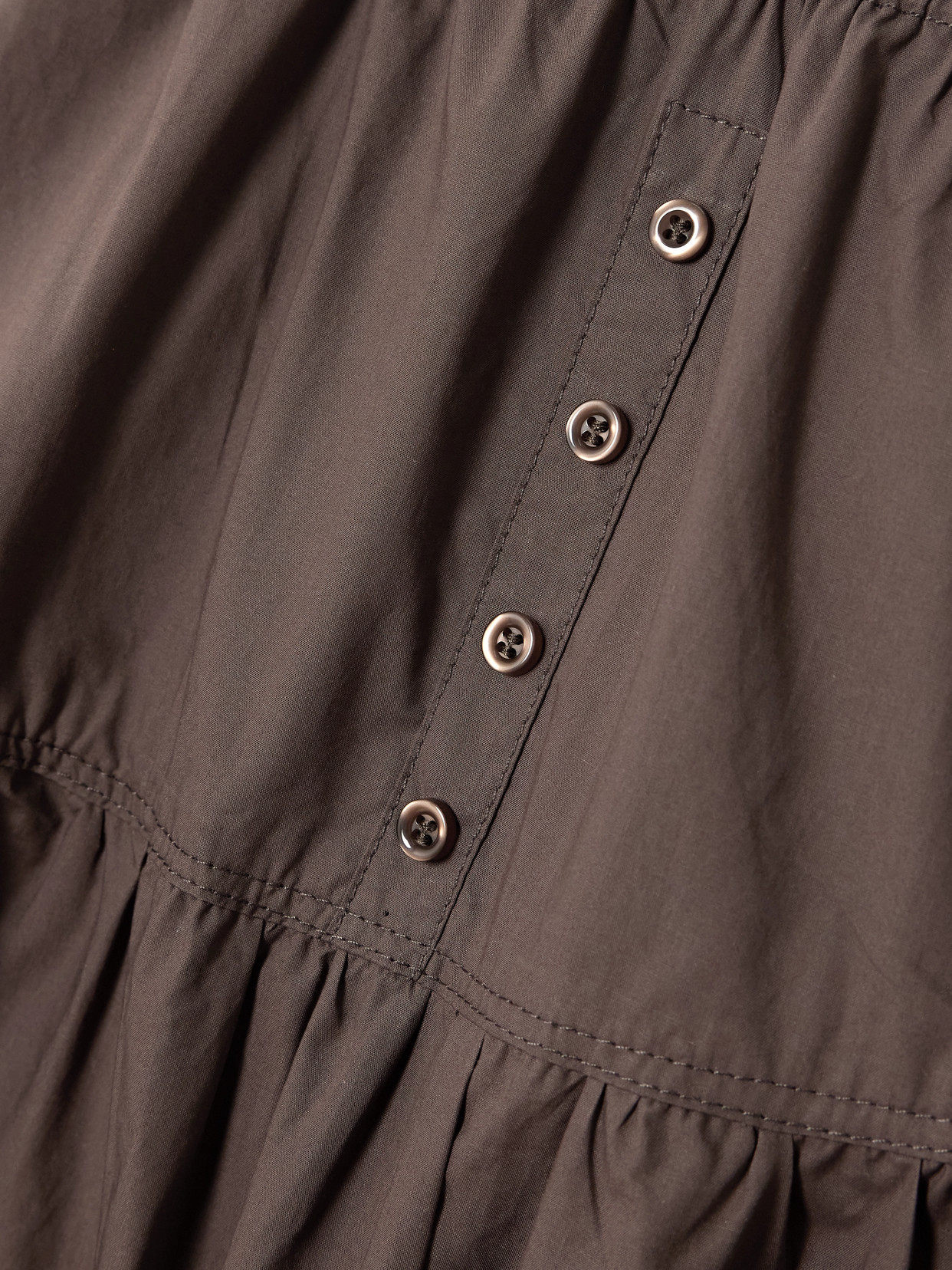 Gathered Organic Cotton-Poplin Midi