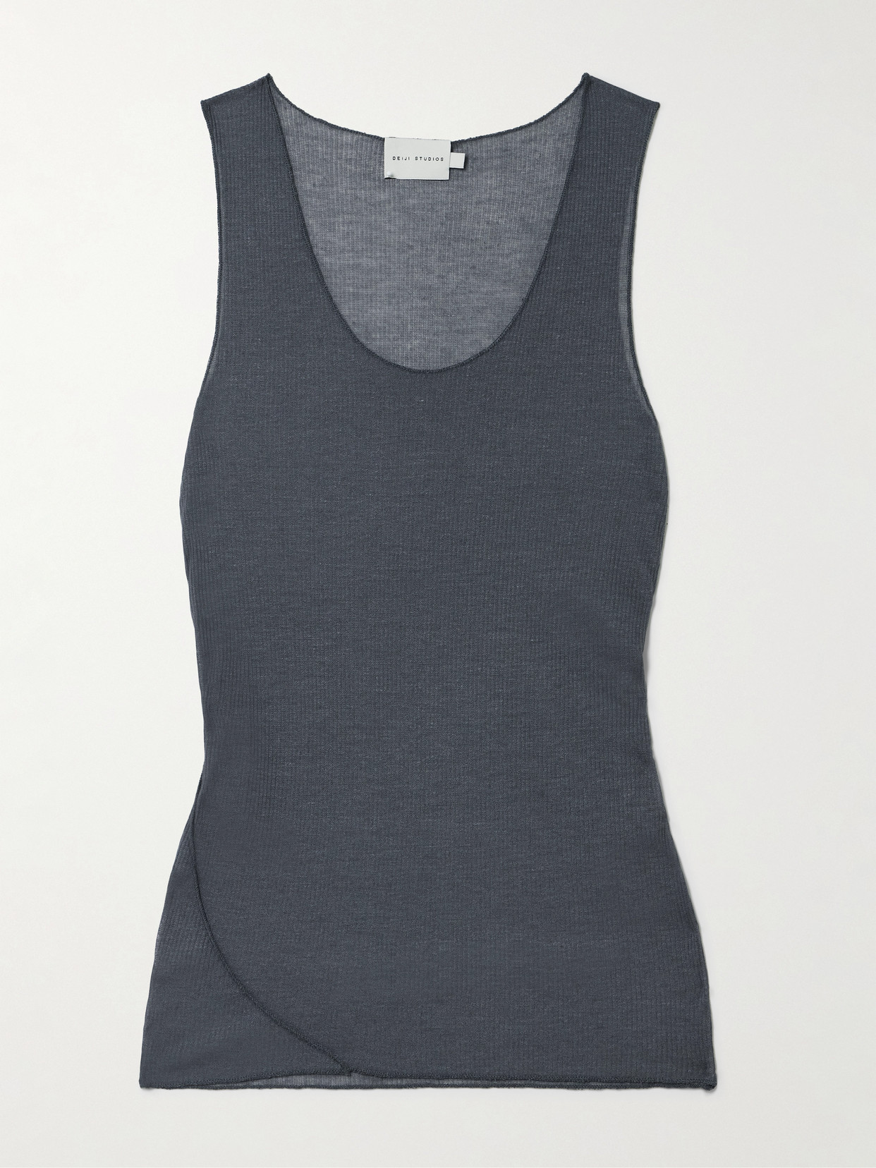 Deiji Studios Ribbed-knit Tank In Blue