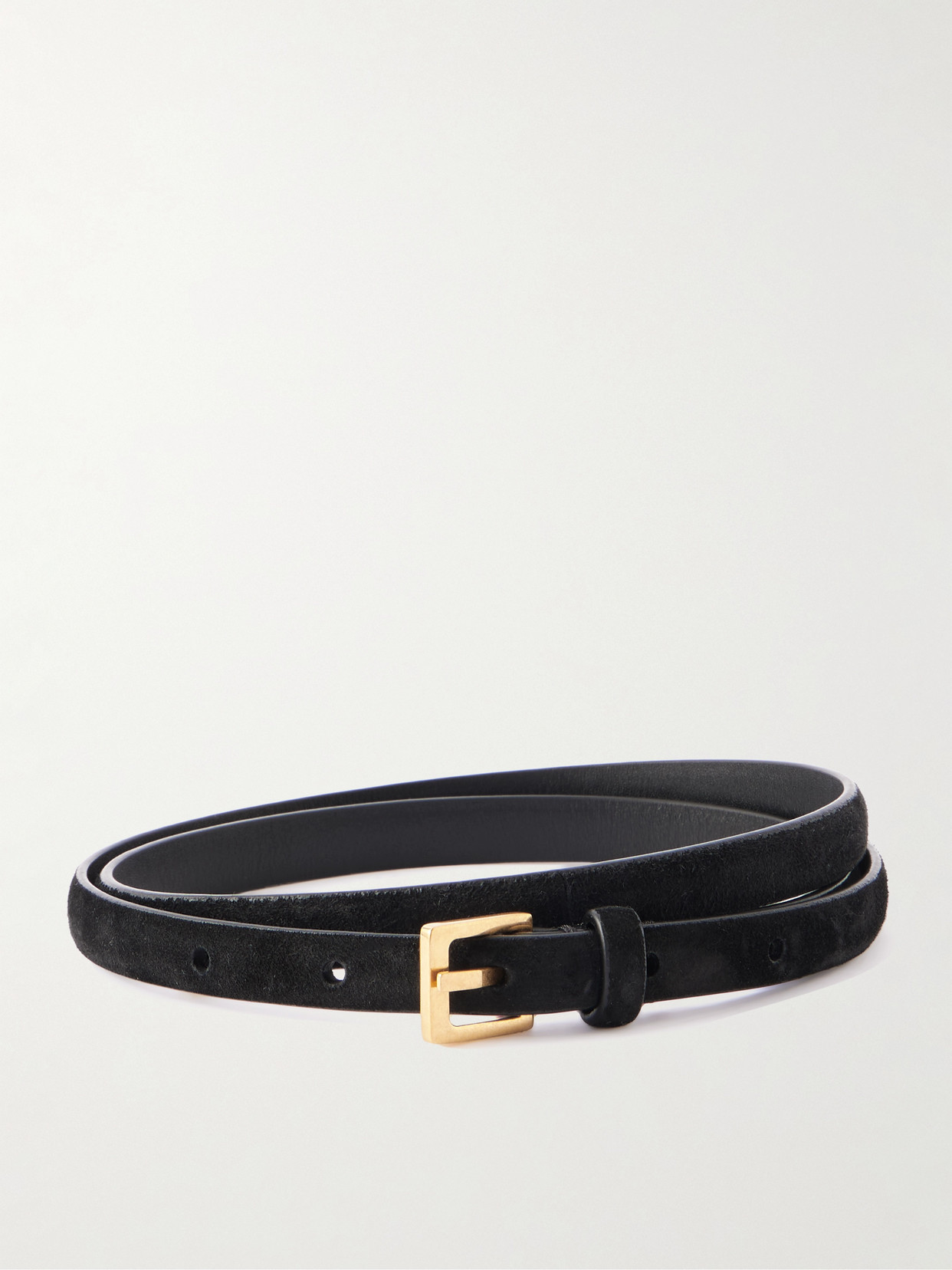 The Row City Suede Belt In Black