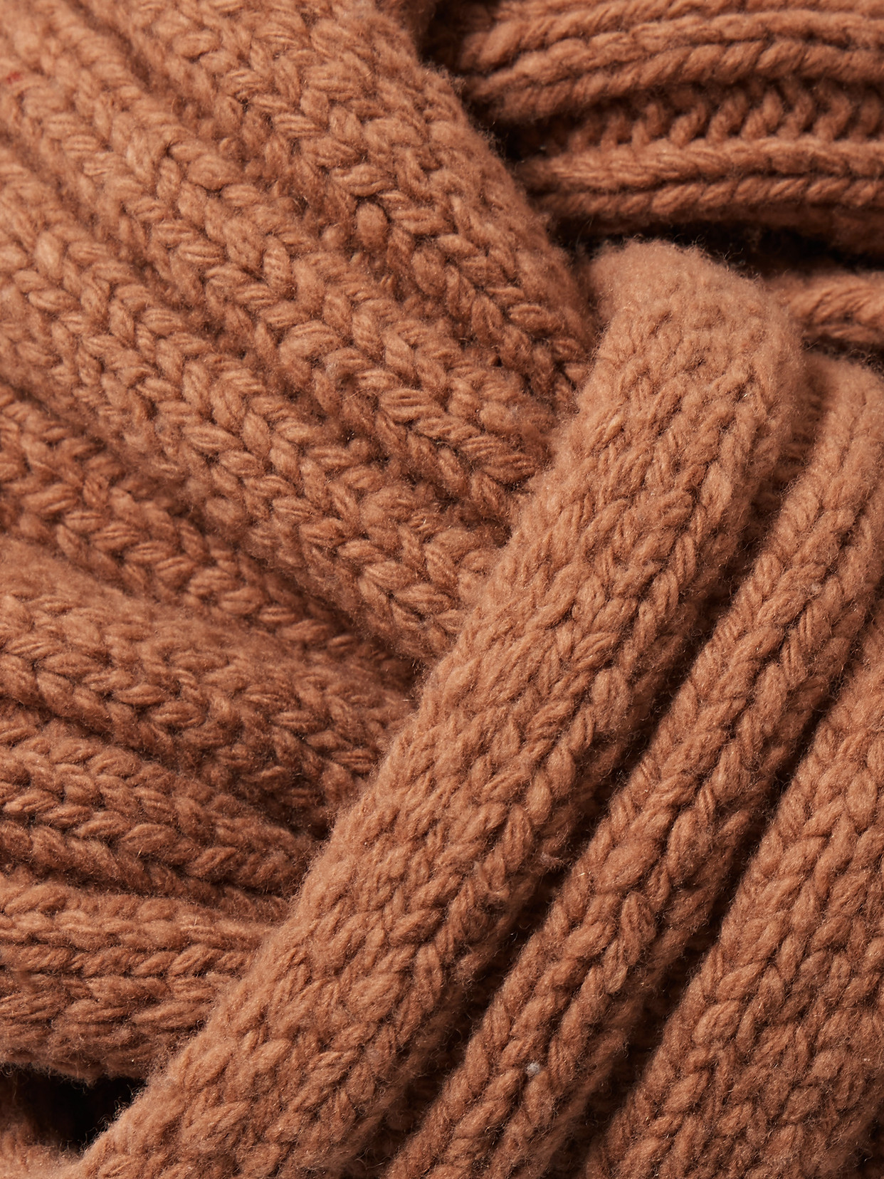 The Row Amos Wool Scarf In Brown