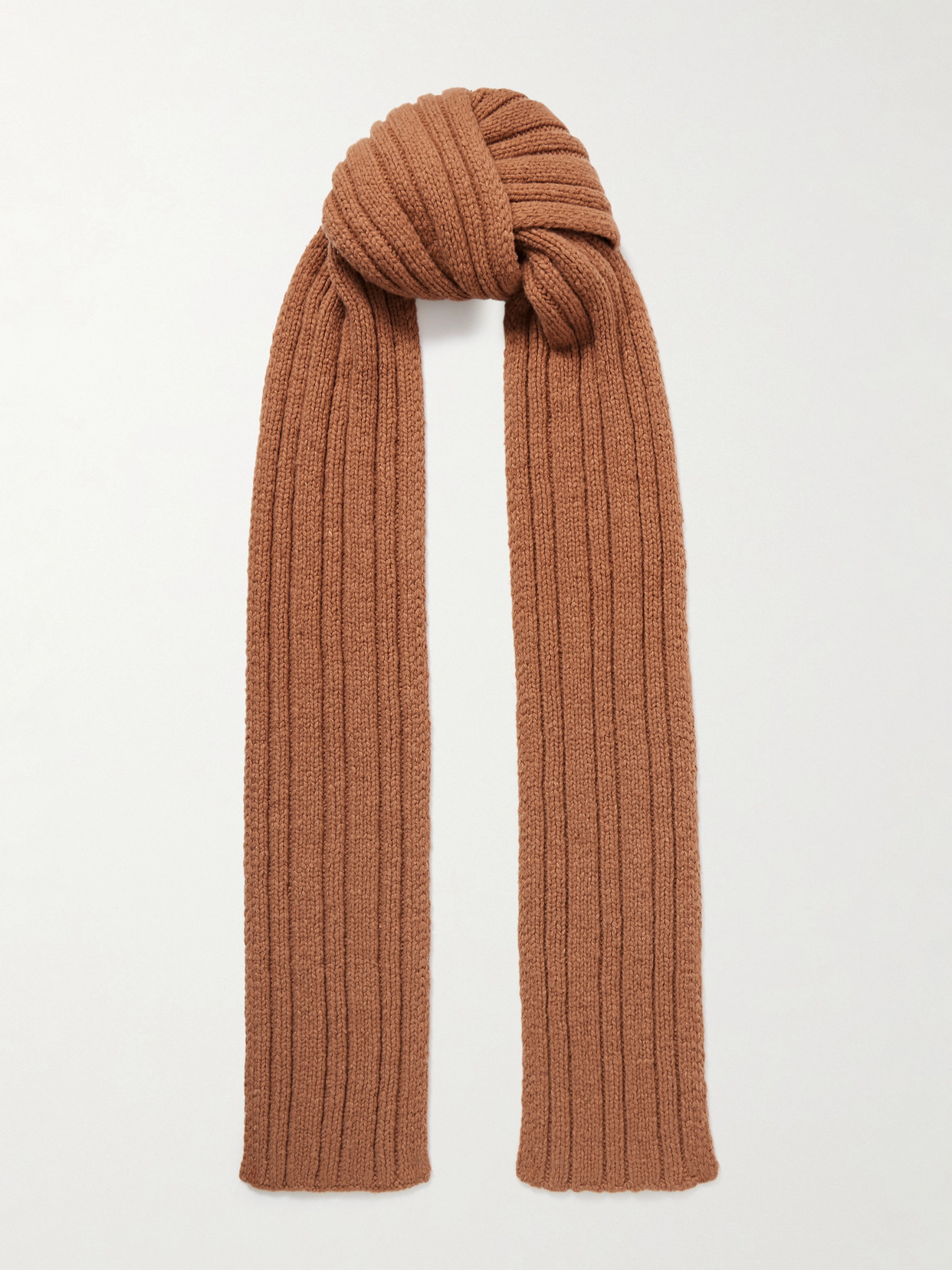 The Row Amos Wool Scarf In Brown