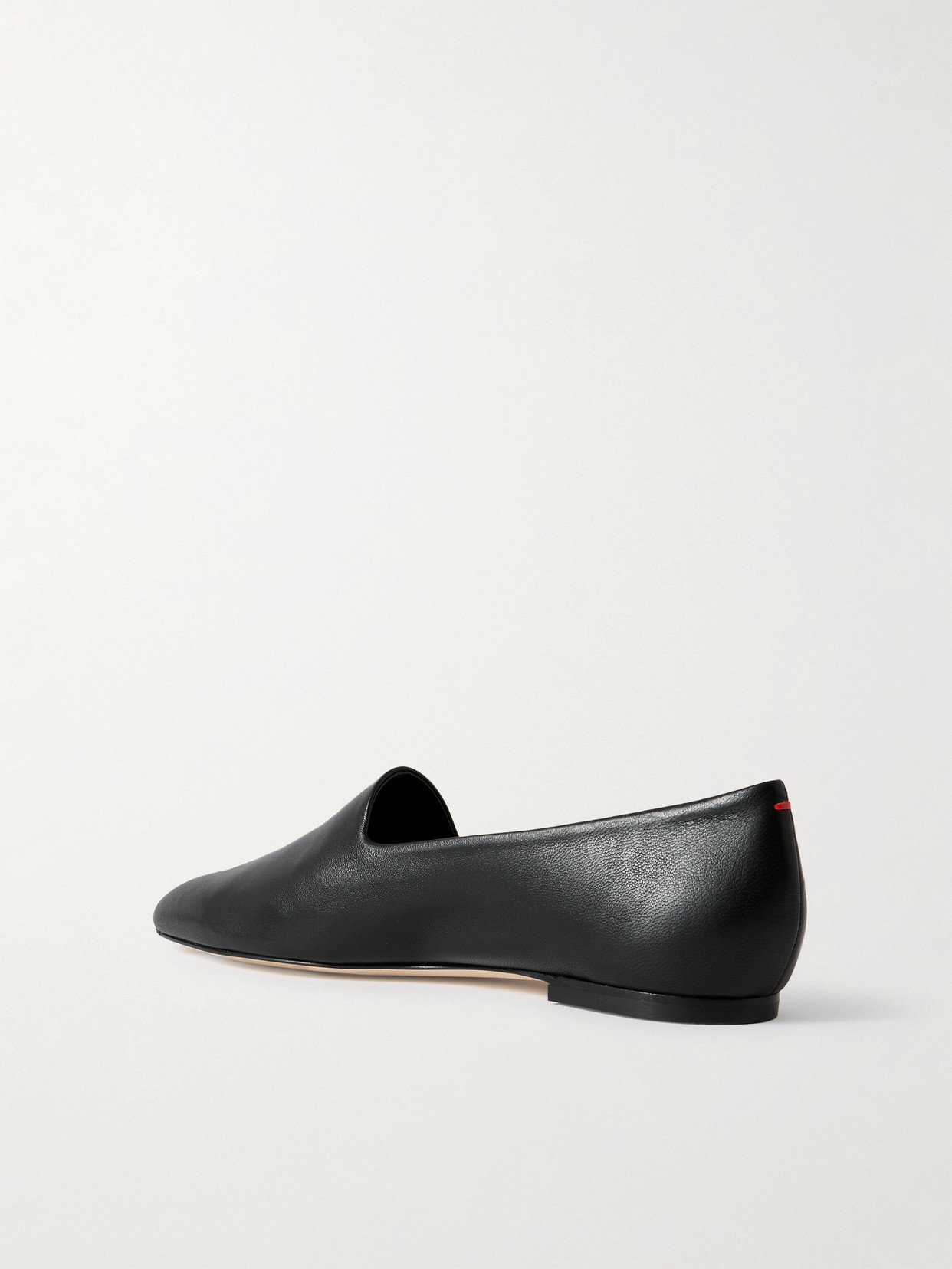 Aeyde Vanna Pointed-toe Leather Loafers In Black