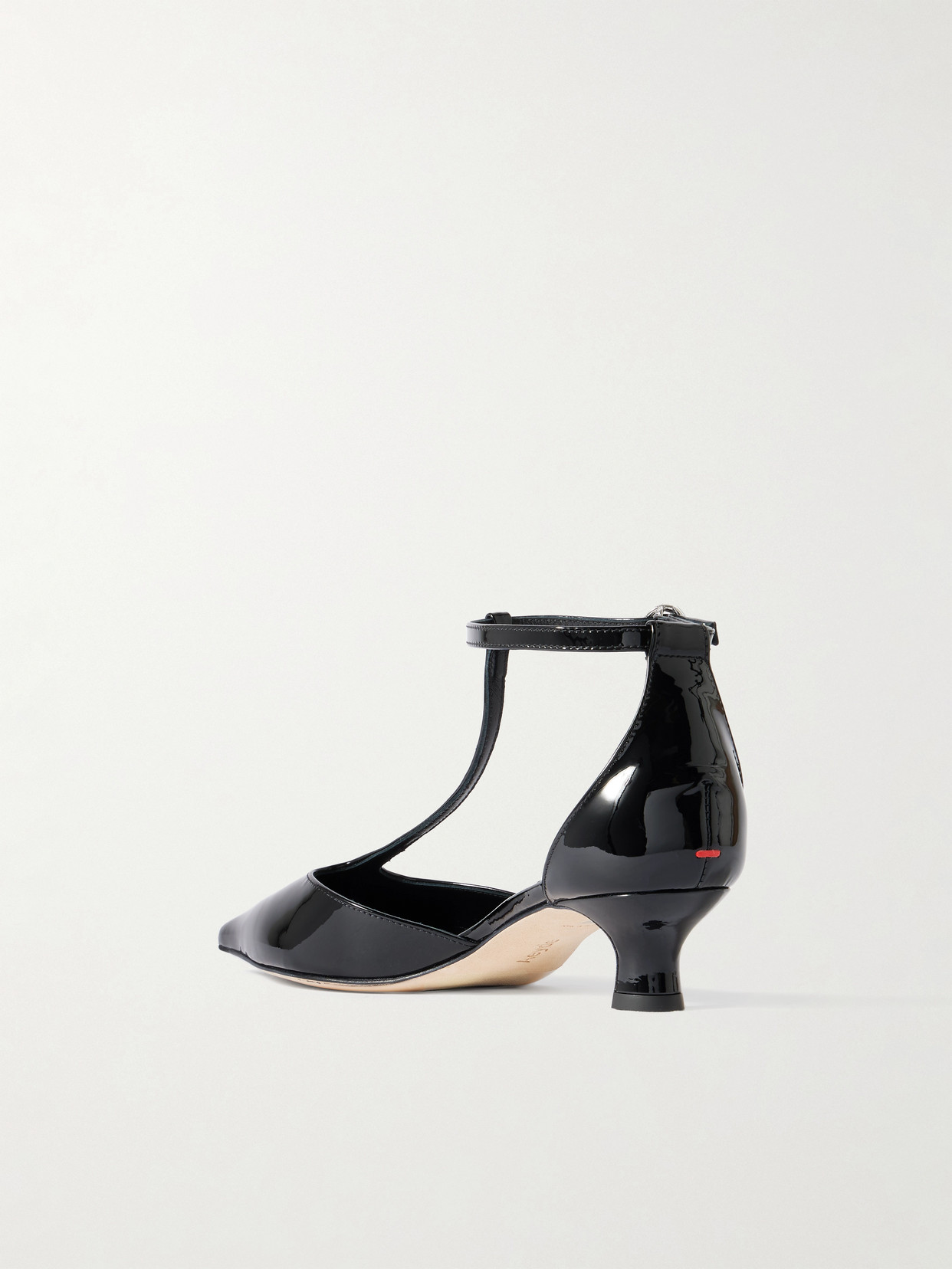 Aeyde Liz Patent Leather T-strap Pumps In Black