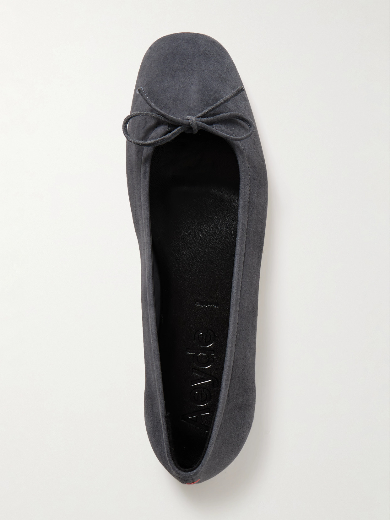 Aeyde Delfina Suede Ballet Flats In Gray