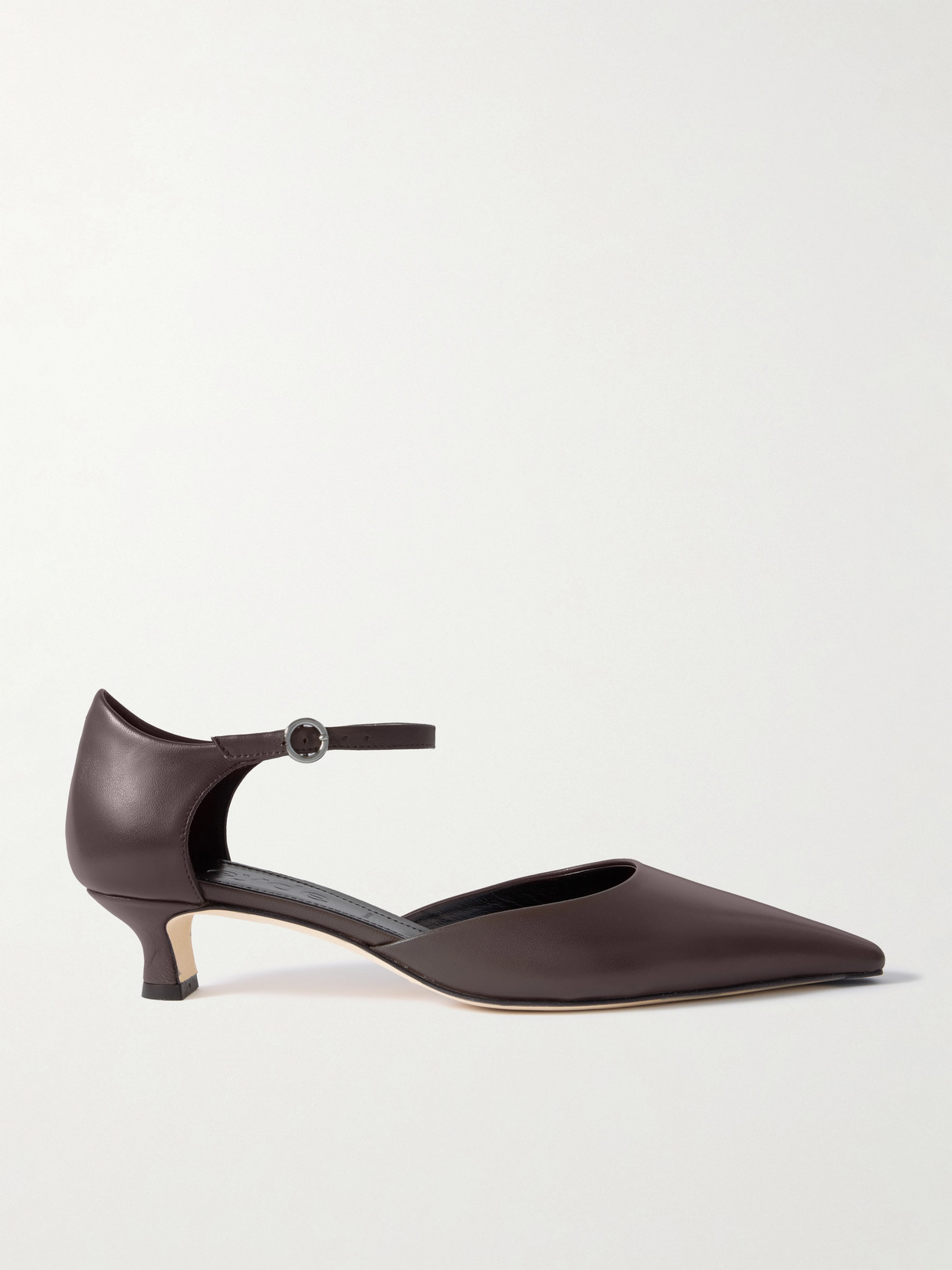 Aeyde Tillie Leather Pumps In Brown
