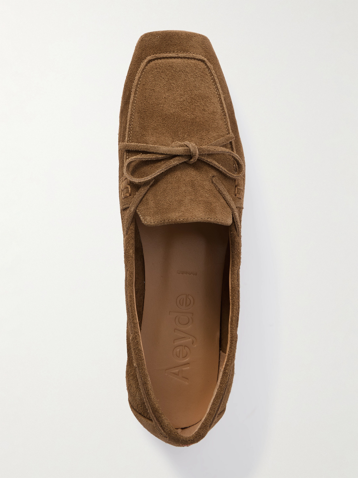 Aeyde Jasper Calf Suede Boat Loafers In Brown