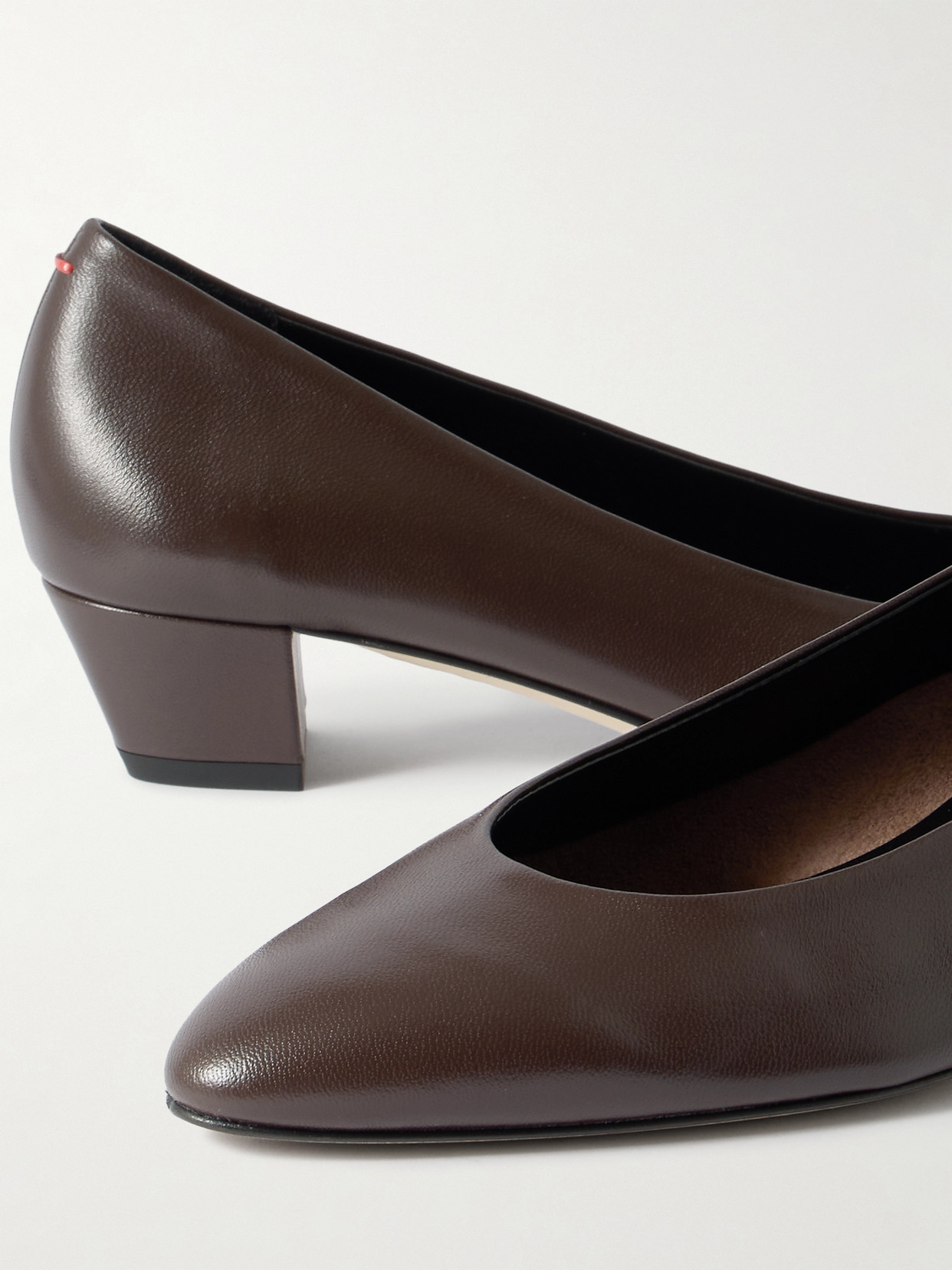 Aeyde Helia 35 Leather Pumps In Brown