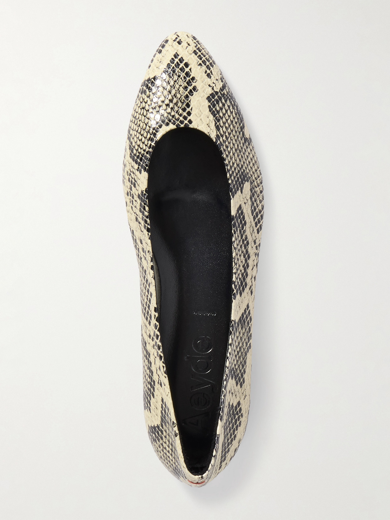 Aeyde Ellie Snake-effect Leather Ballet Flats In Multi