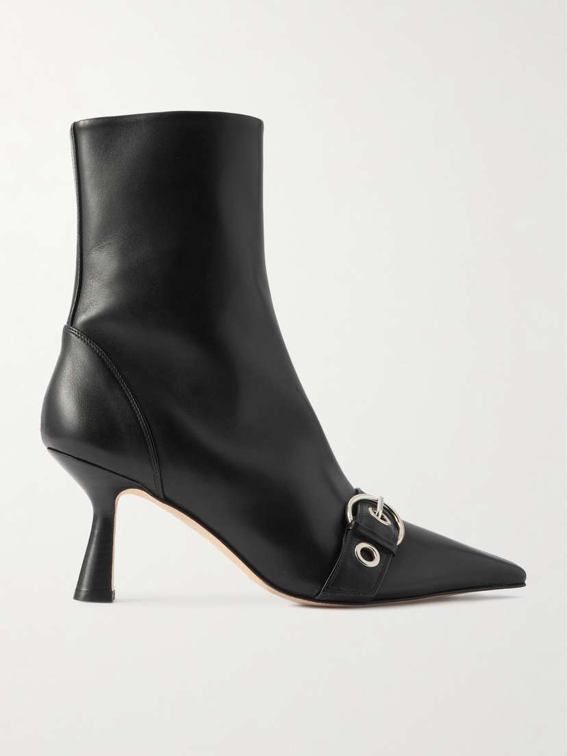 aeyde Halima Buckled Leather Boots