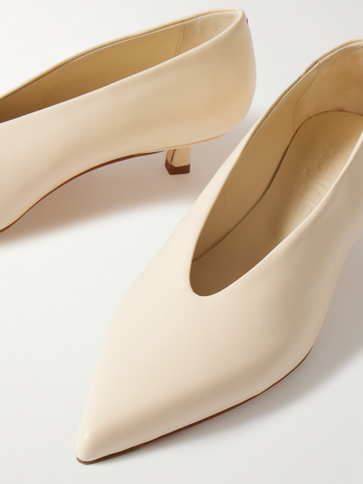 Aeyde Beige Clara Pointed-toe Heels In Neutral