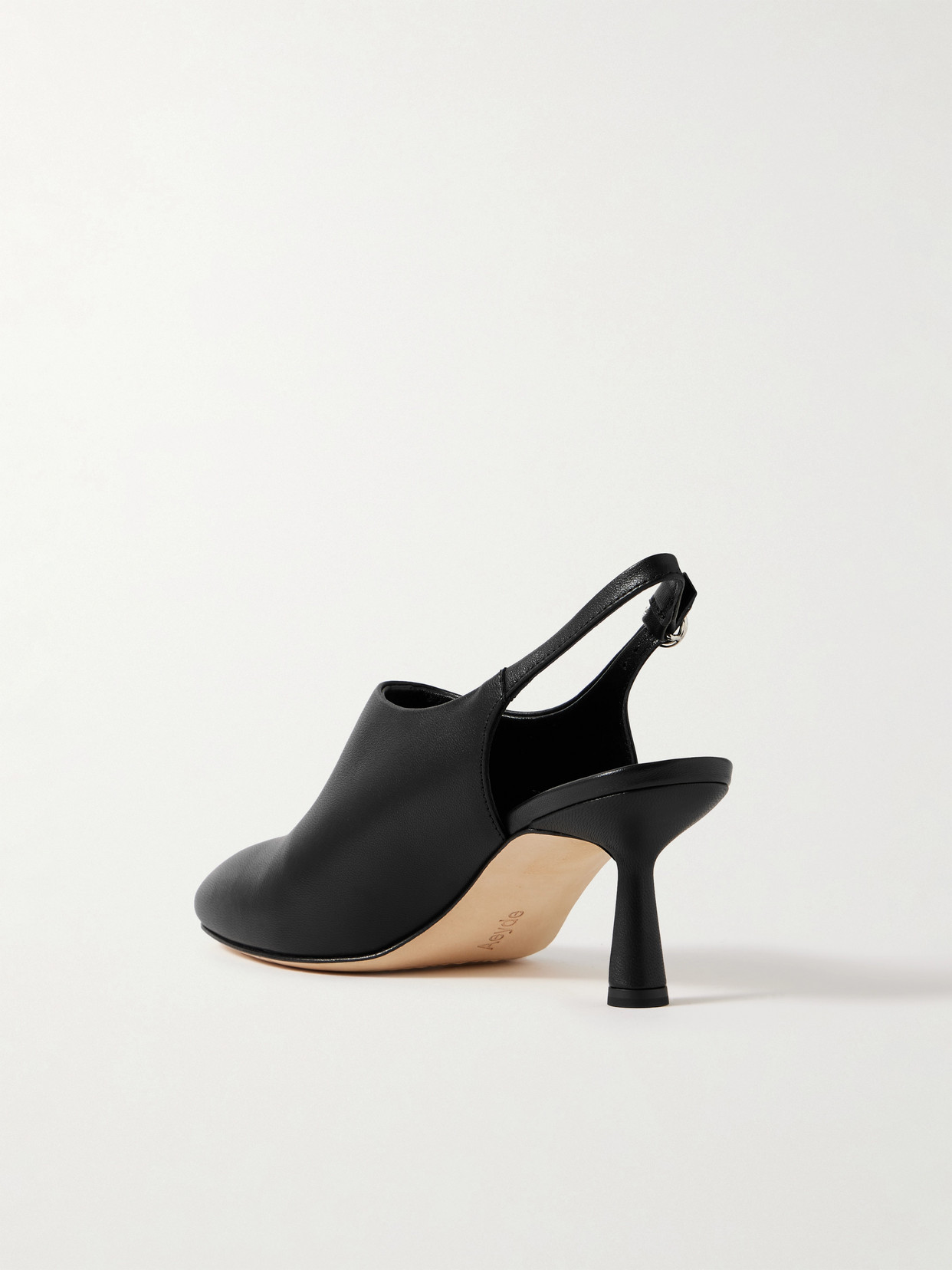 Aeyde Malin Heel Round Toe Pumps In Black