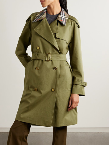 Burberry Belted double-breasted cotton-twill trench coat