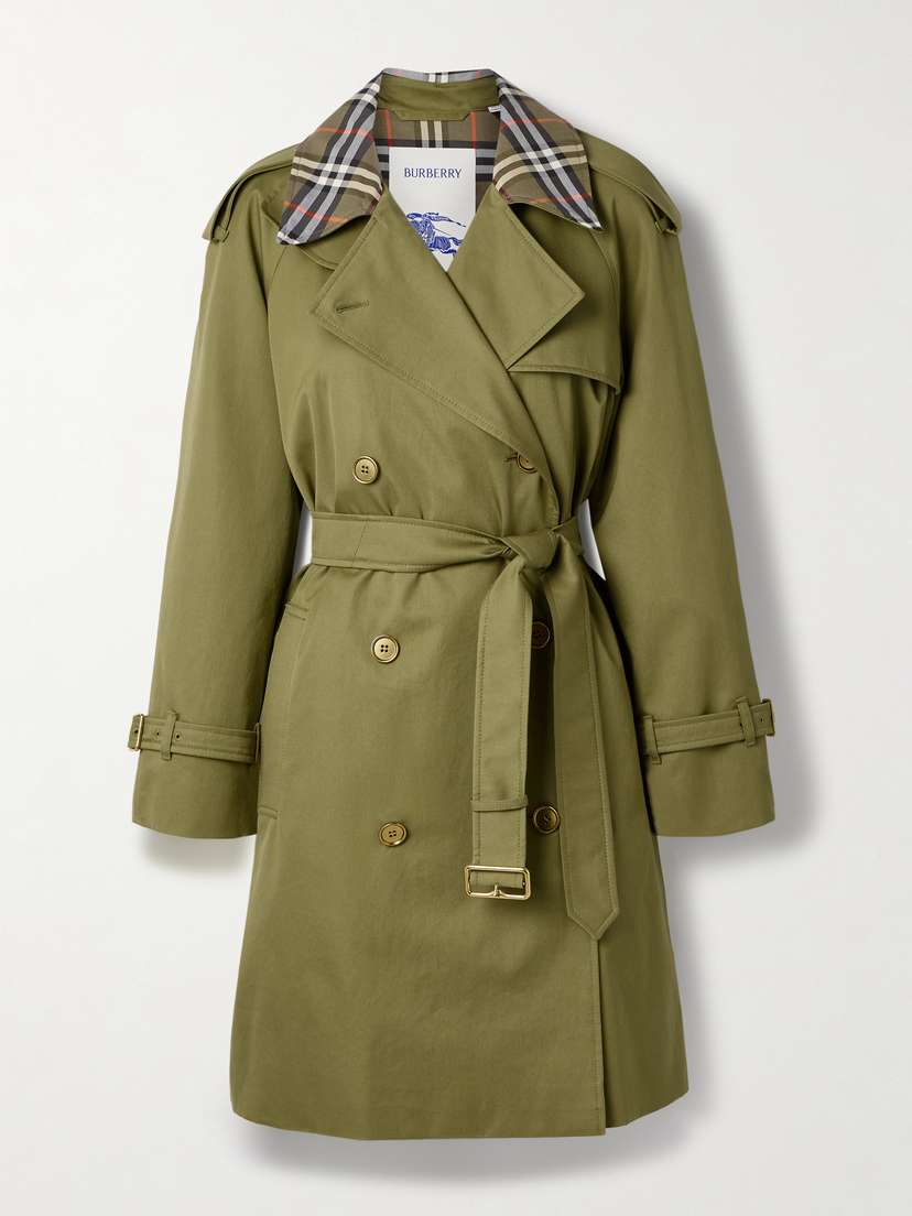 Burberry Belted Double-breasted Cotton-twill Trench Coat