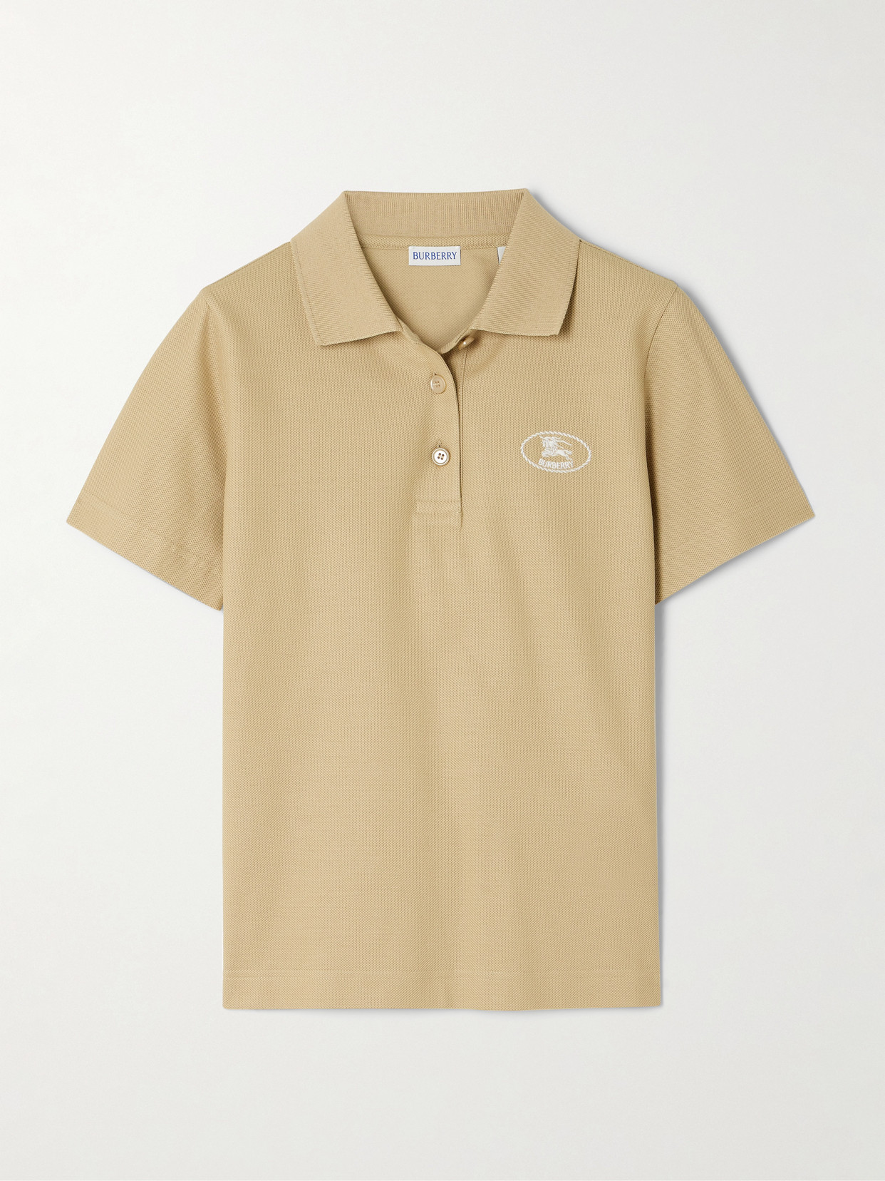 Burberry Embroidered Cotton-piqué Polo Shirt