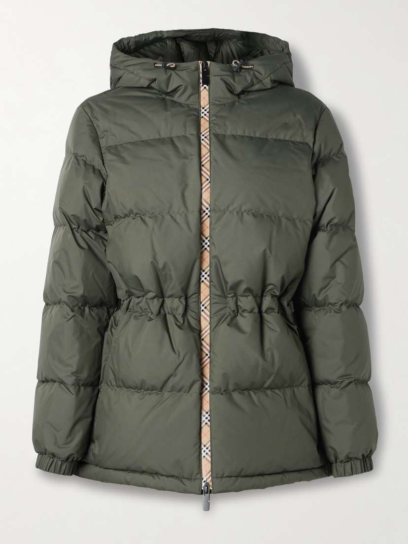 Burberry Hooded Quilted Shell Down Coat