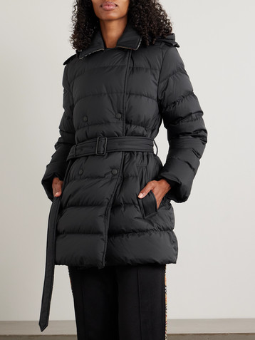 Burberry Belted double-breasted quilted shell down coat