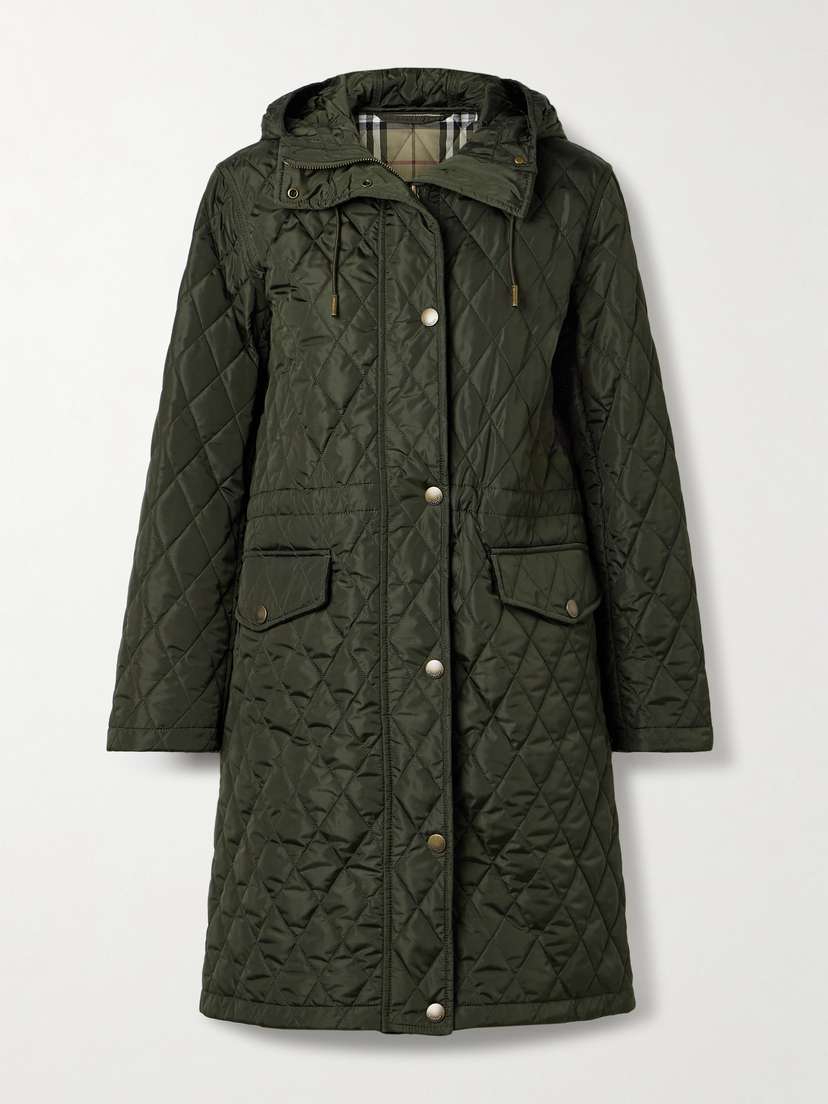 Burberry Hooded Quilted Shell Jacket