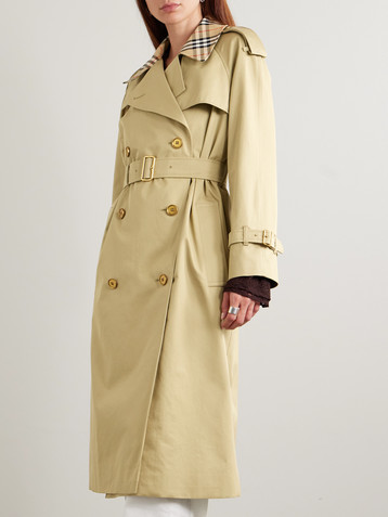 Burberry Castleford checked cotton-gabardine trench coat