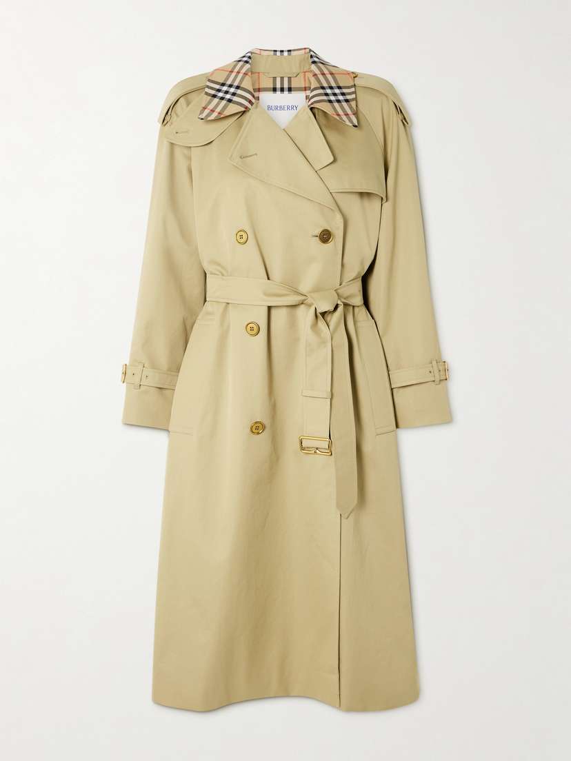 Burberry Castleford Checked Cotton-gabardine Trench Coat