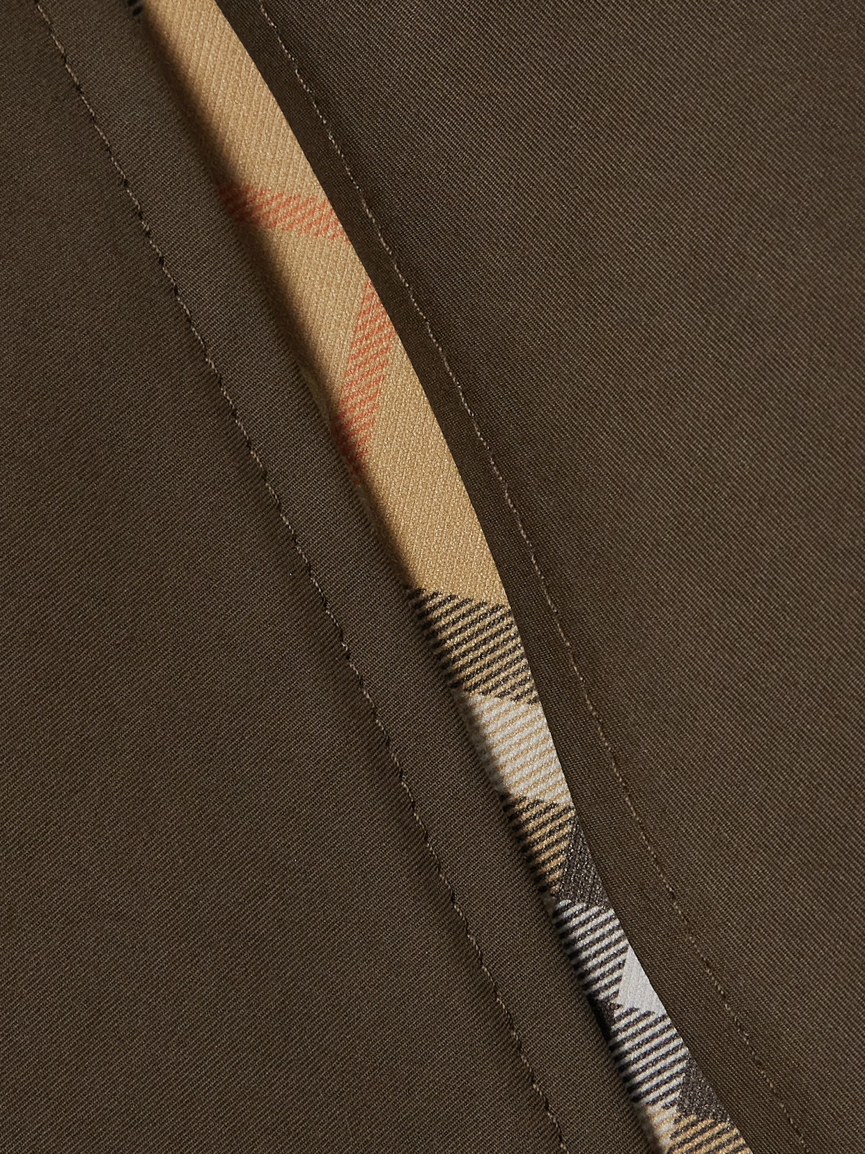 Burberry Double-breasted Cotton-gabardine Cape In Green