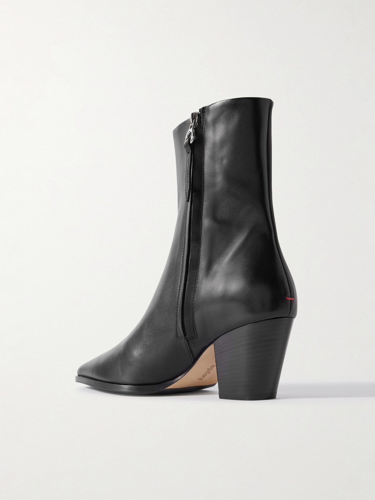 Aeyde Ruby Calf Leather Ankle Boots In Black