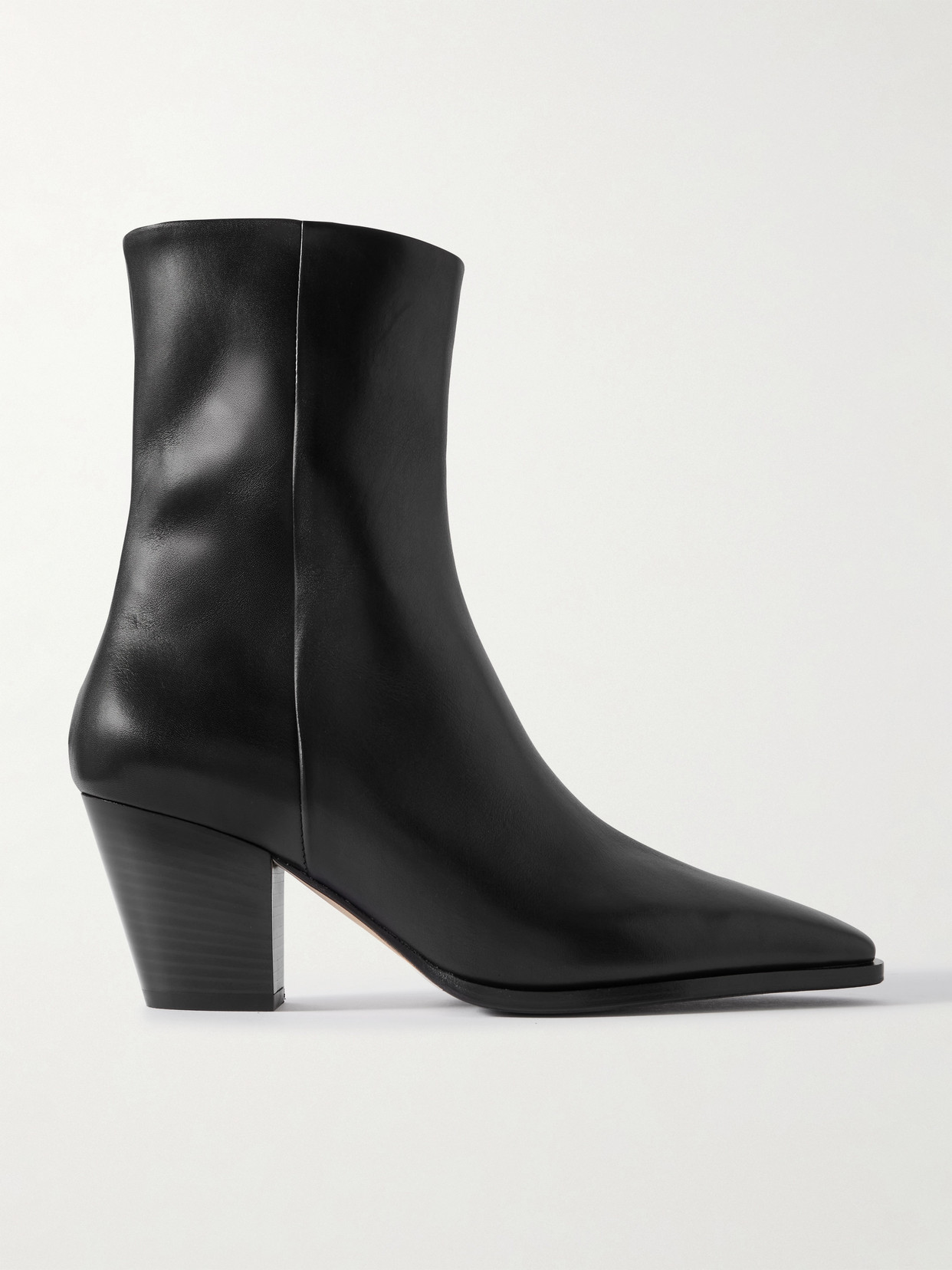 Aeyde Hedvig Leather Ankle Boots In Black