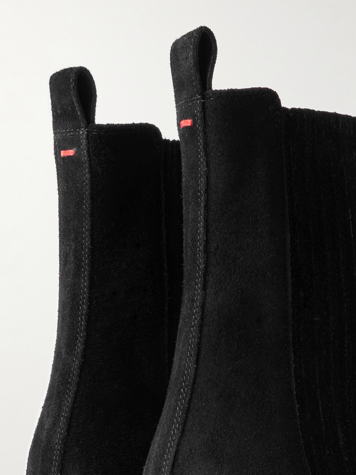 Aeyde Pointed Toe Ankle Boots With Elastic Side Panels In Black