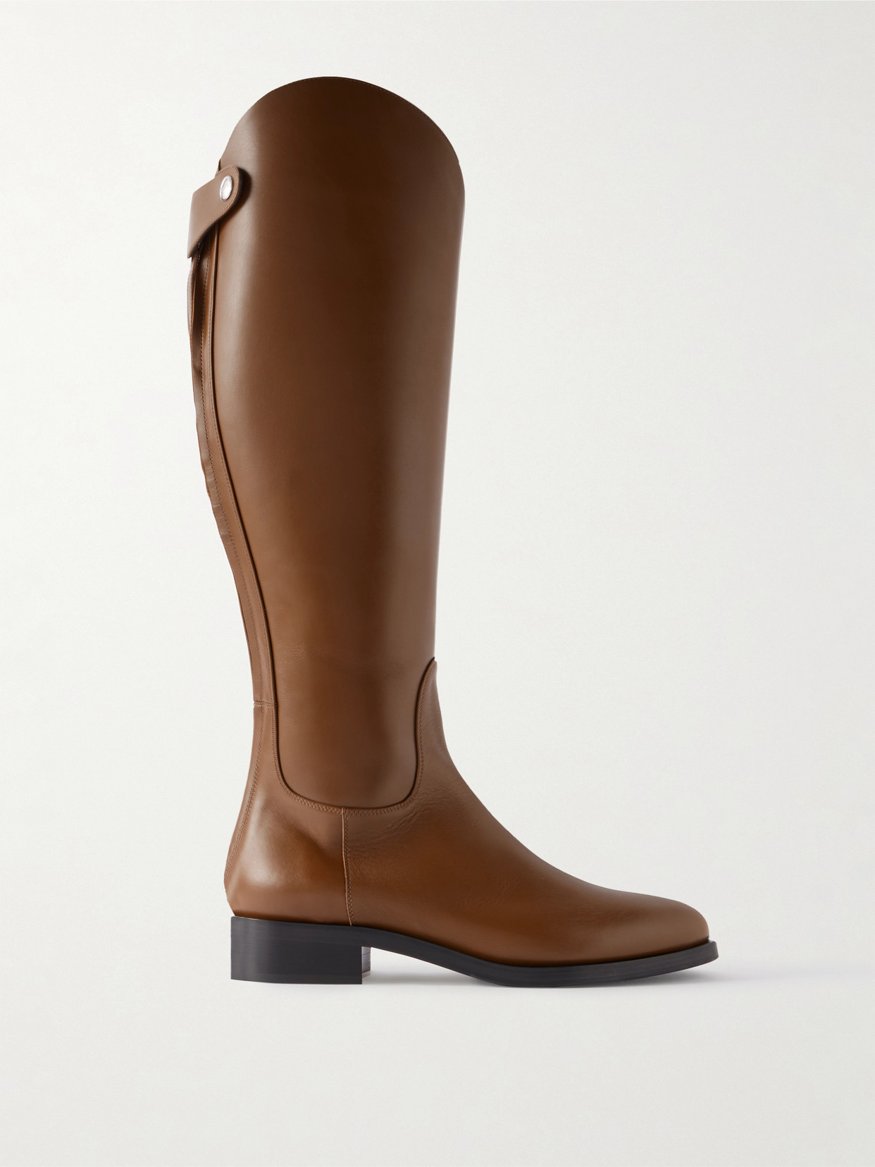 Aeyde Hector Leather Knee Boots In Brown