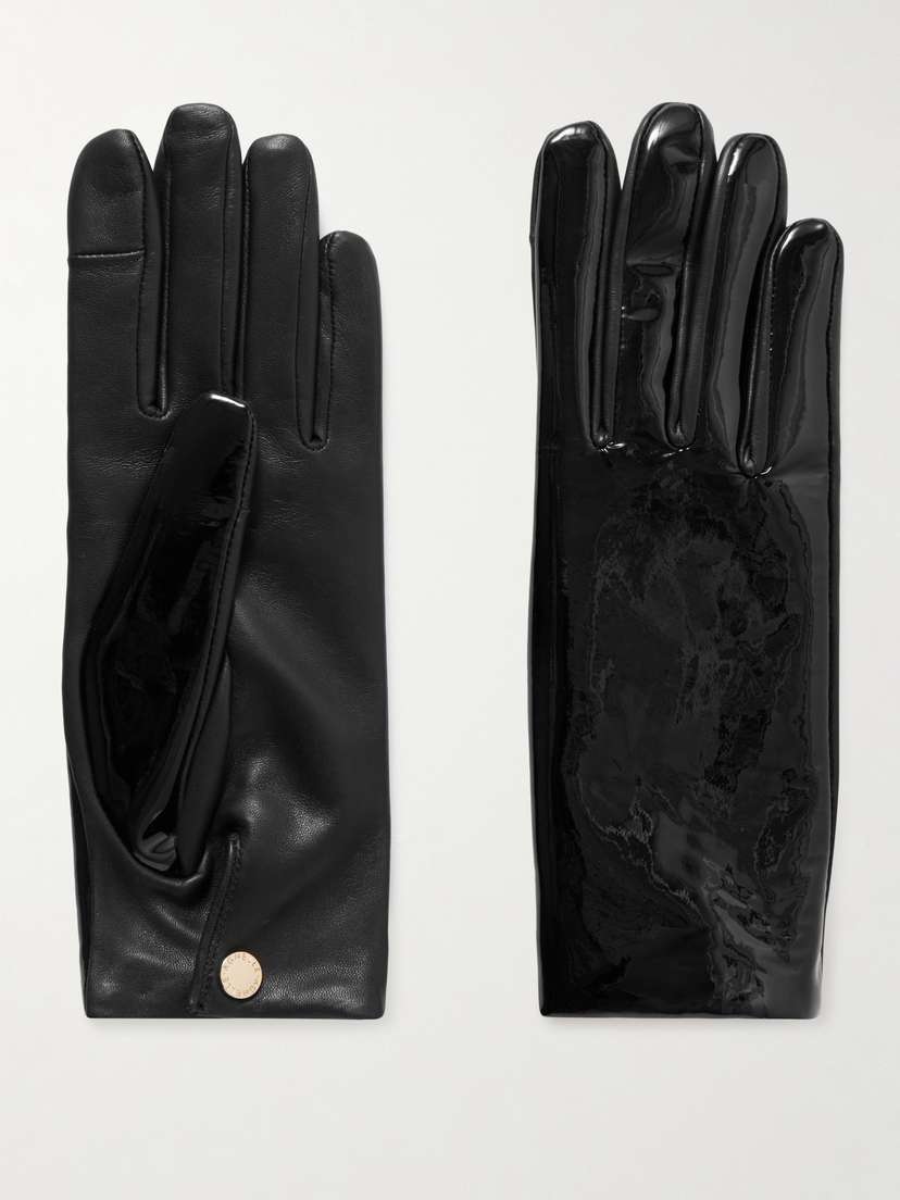Agnelle Funky Matte And Patent-leather Gloves