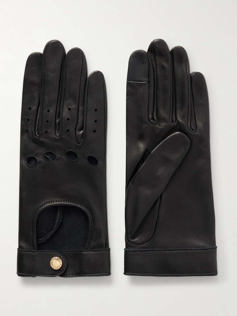 Agnelle Rose Leather Gloves