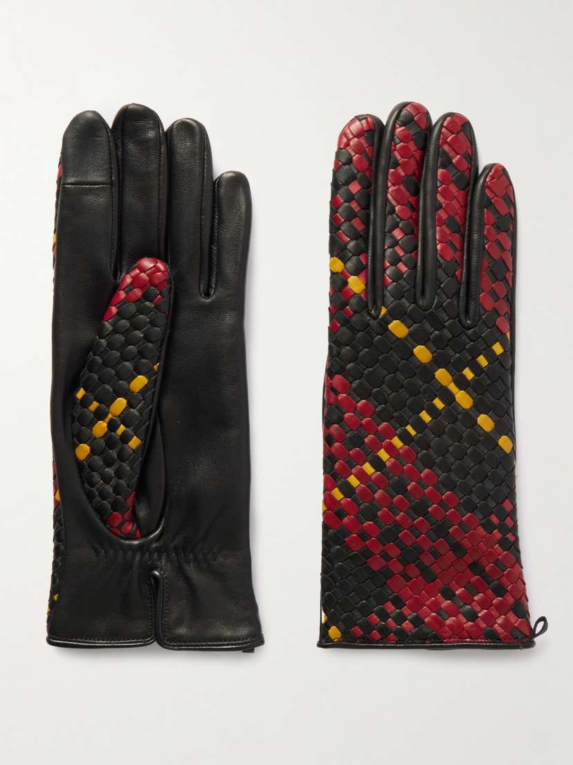 Agnelle Stanilas Woven Leather Gloves