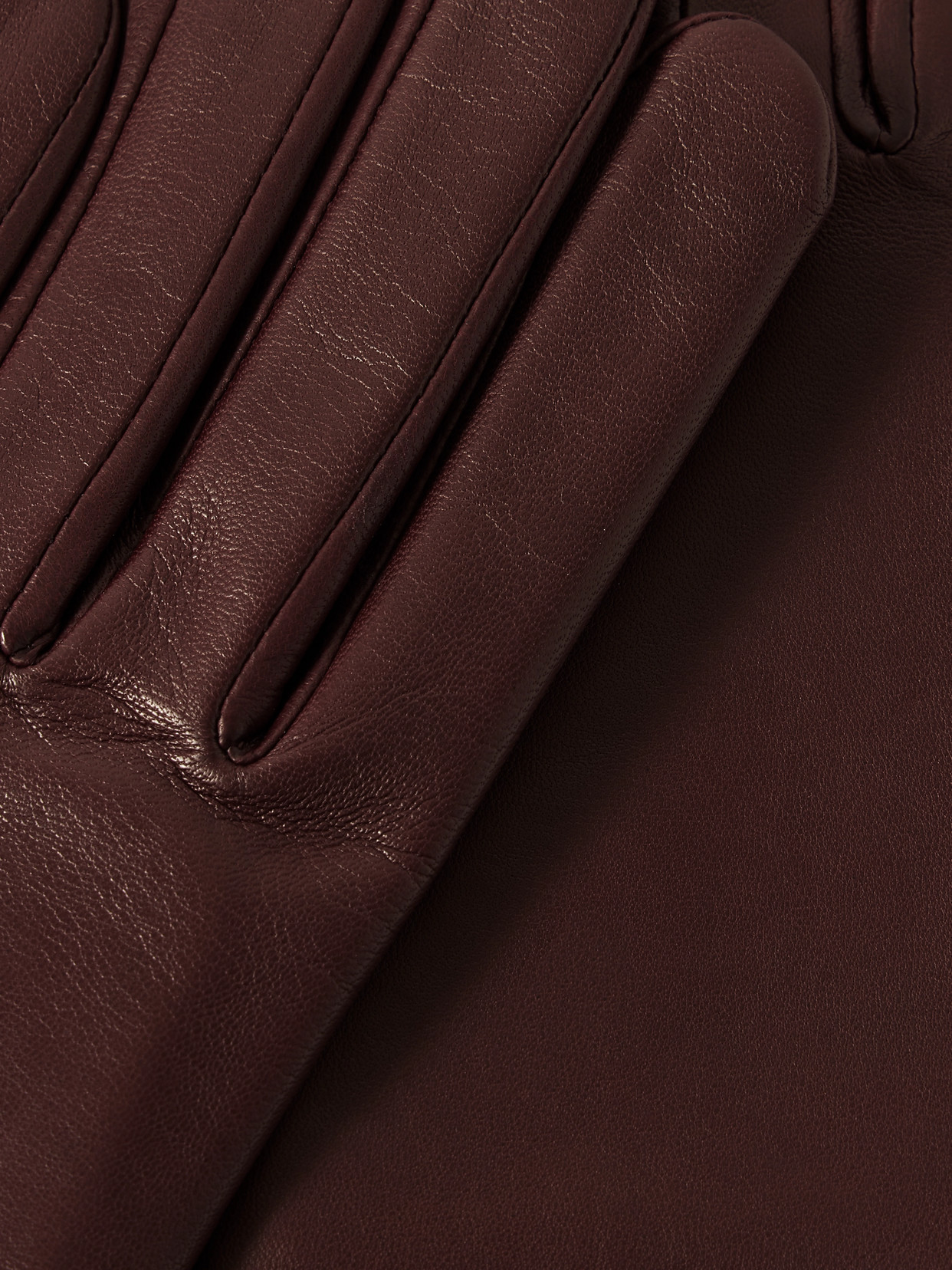 Agnelle Celia Leather Gloves In Brown