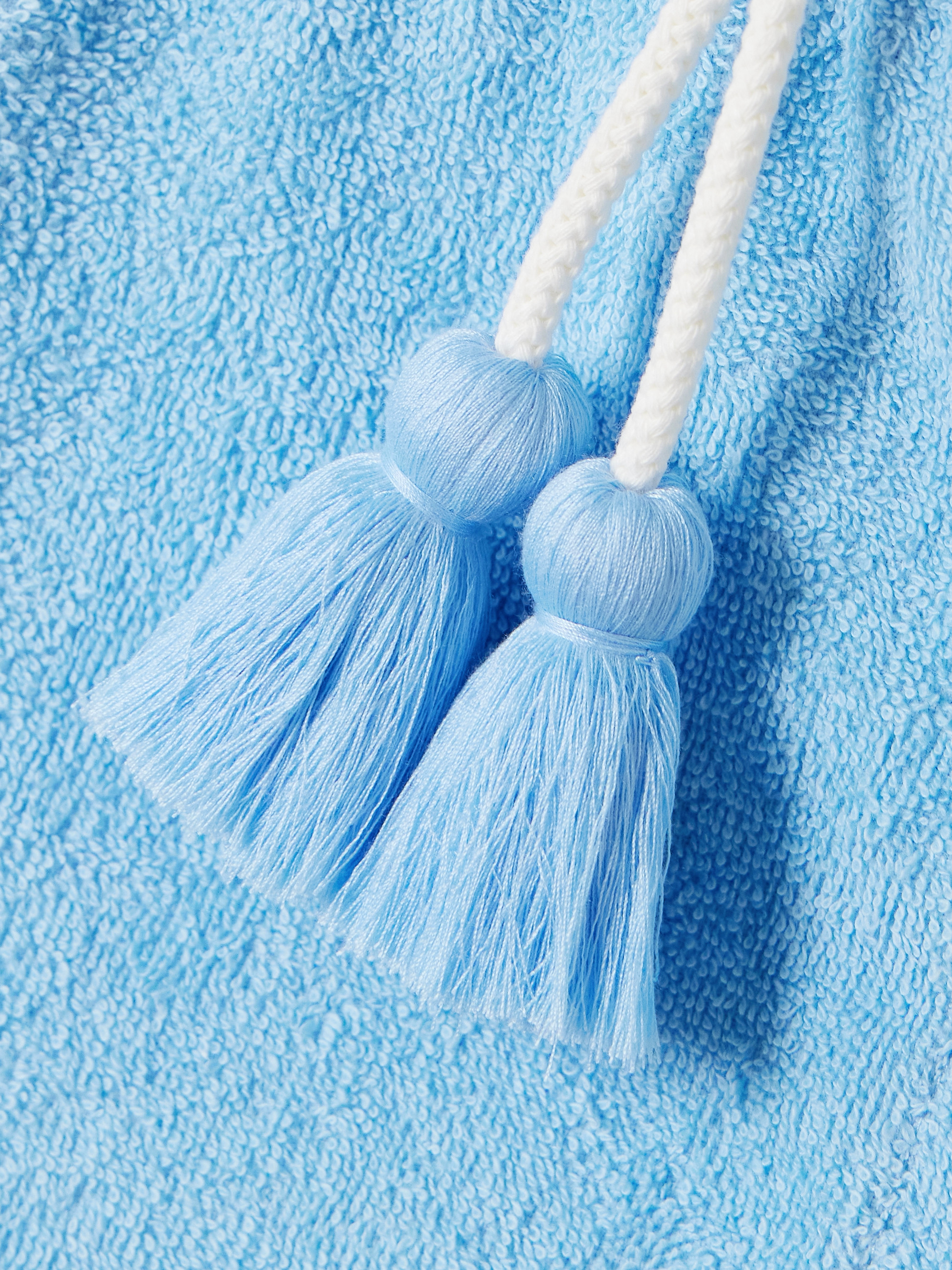 CAP D'ANTIBES Tasseled cotton-terry shorts