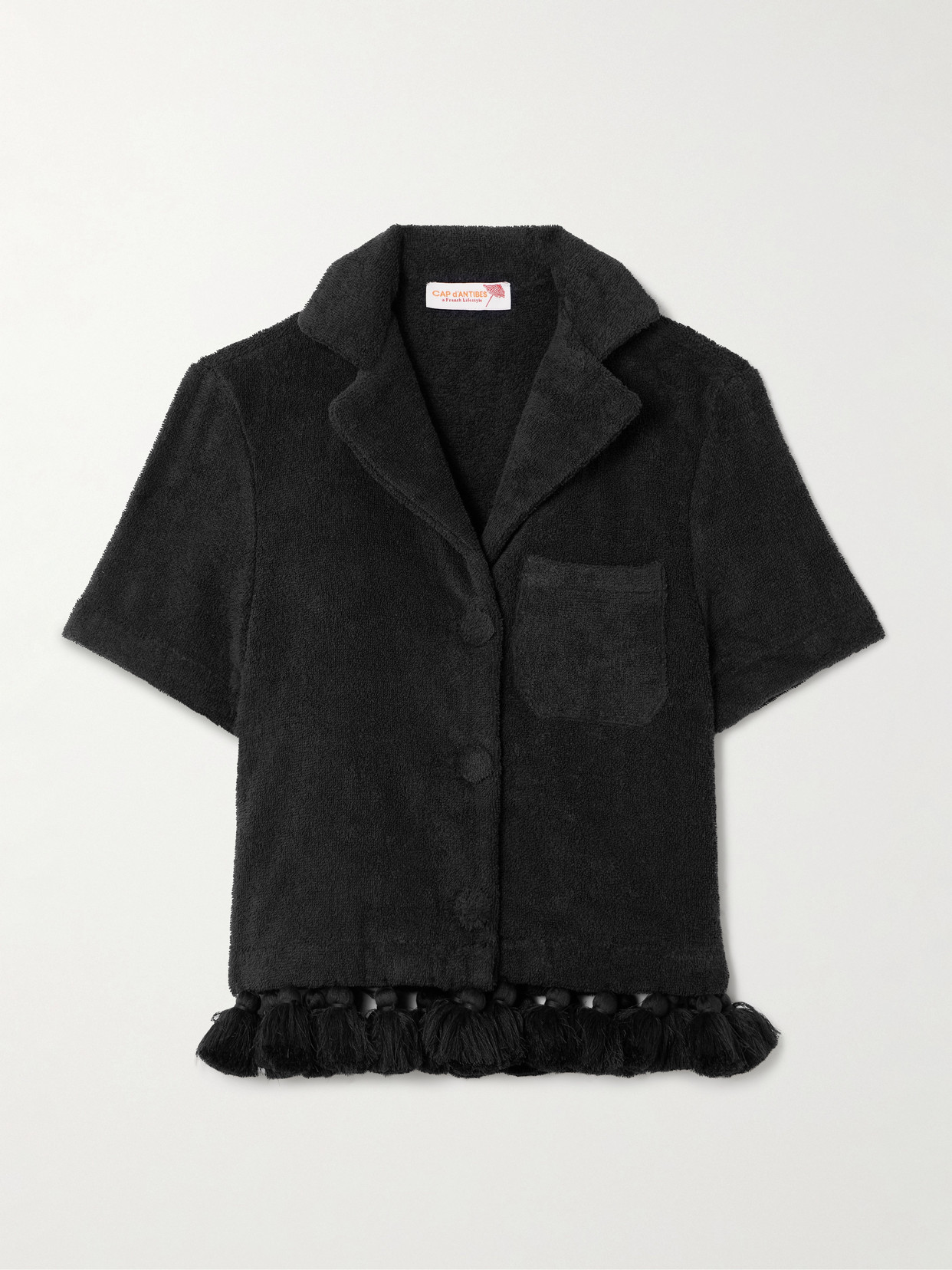 Cap D’antibes Tasseled Cotton-terry Shirt