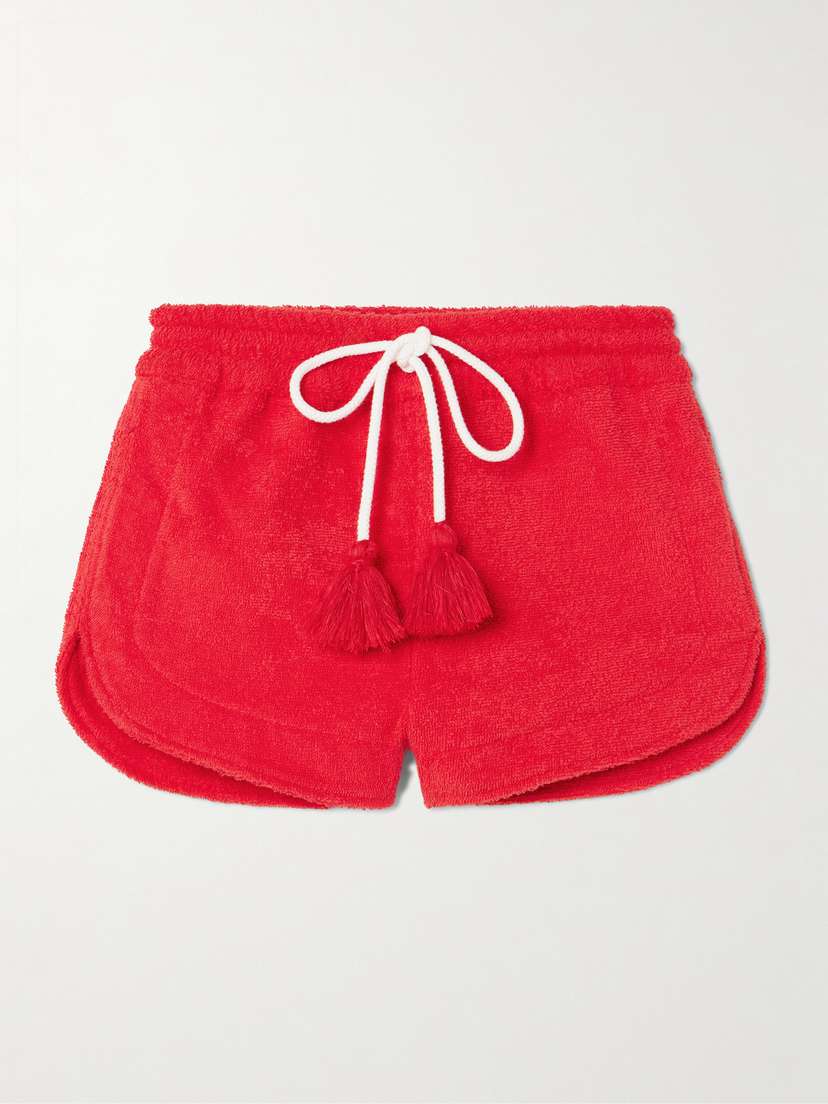 Cap d’Antibes Tasseled Cotton-terry Shorts