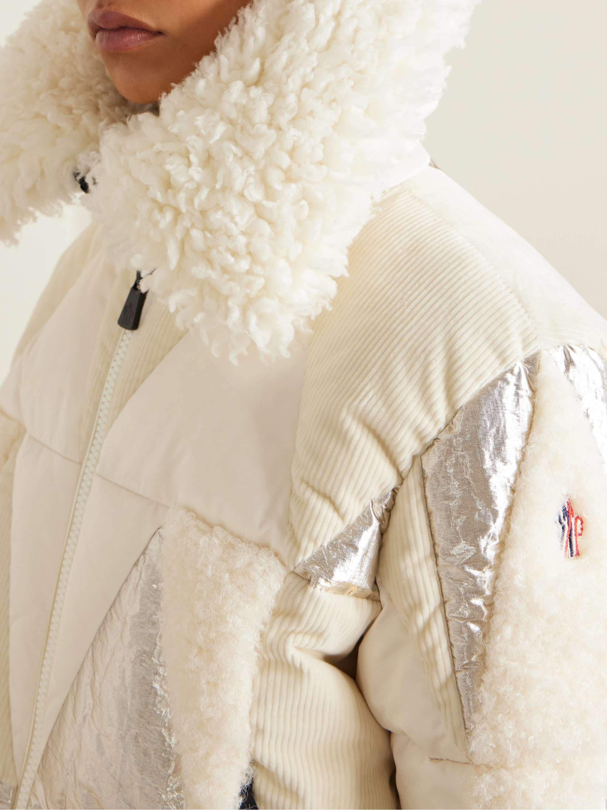 MONCLER GRENOBLE Pamiers paneled quilted wool-blend fleece-and