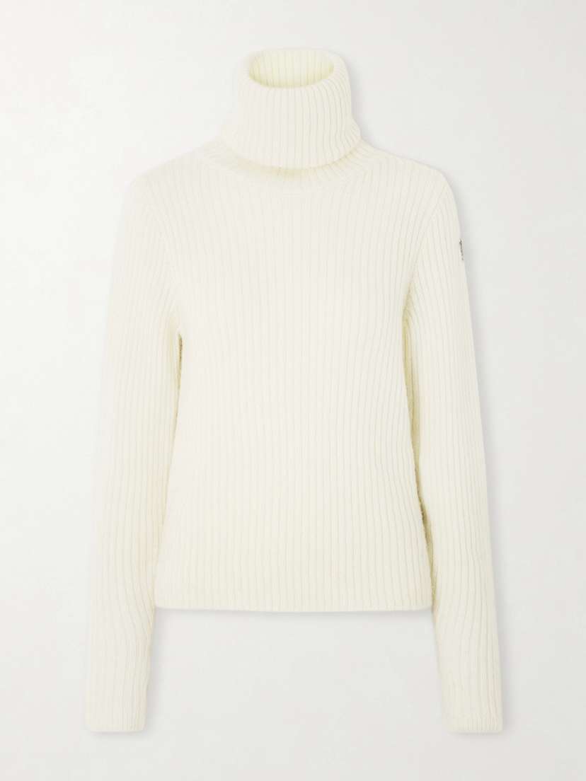 Moncler Grenoble Ribbed Wool-blend Turtleneck Sweater