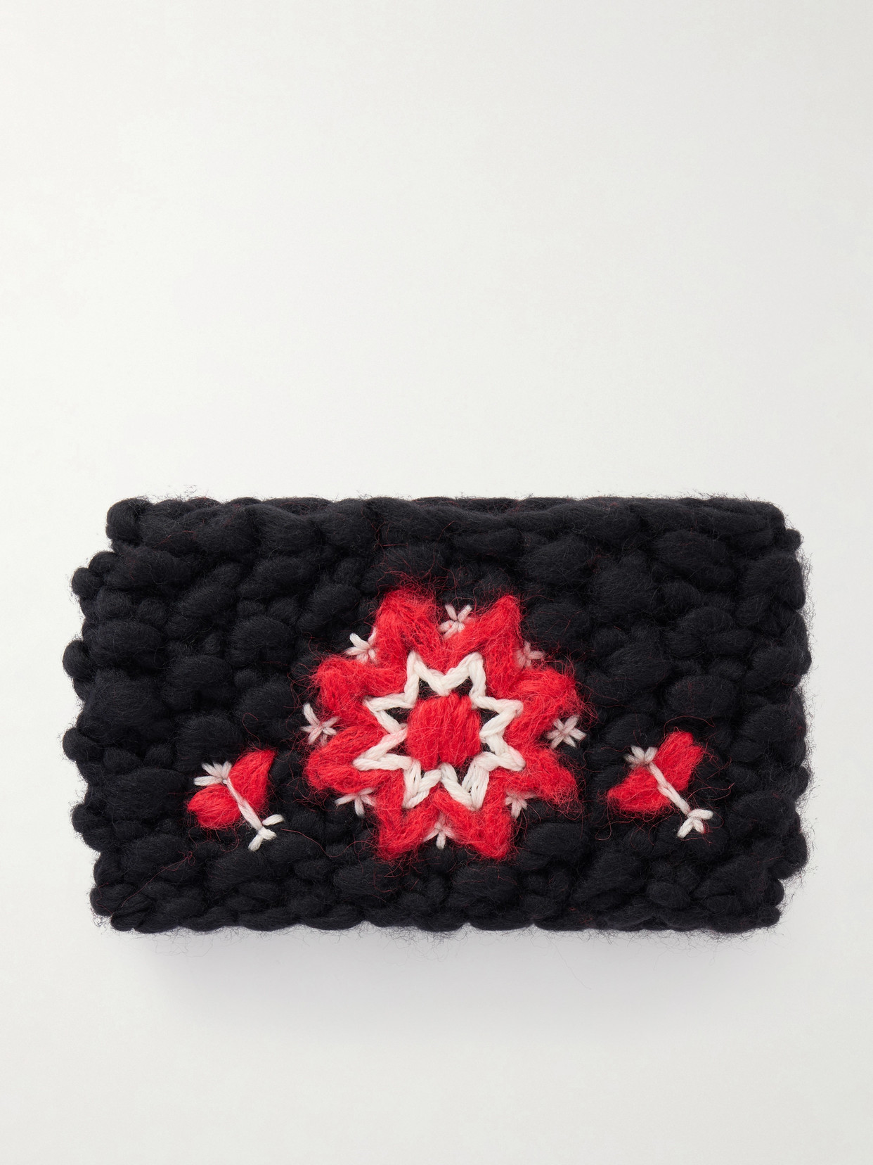 Moncler Grenoble - Embroidered Wool-blend Headband - Black